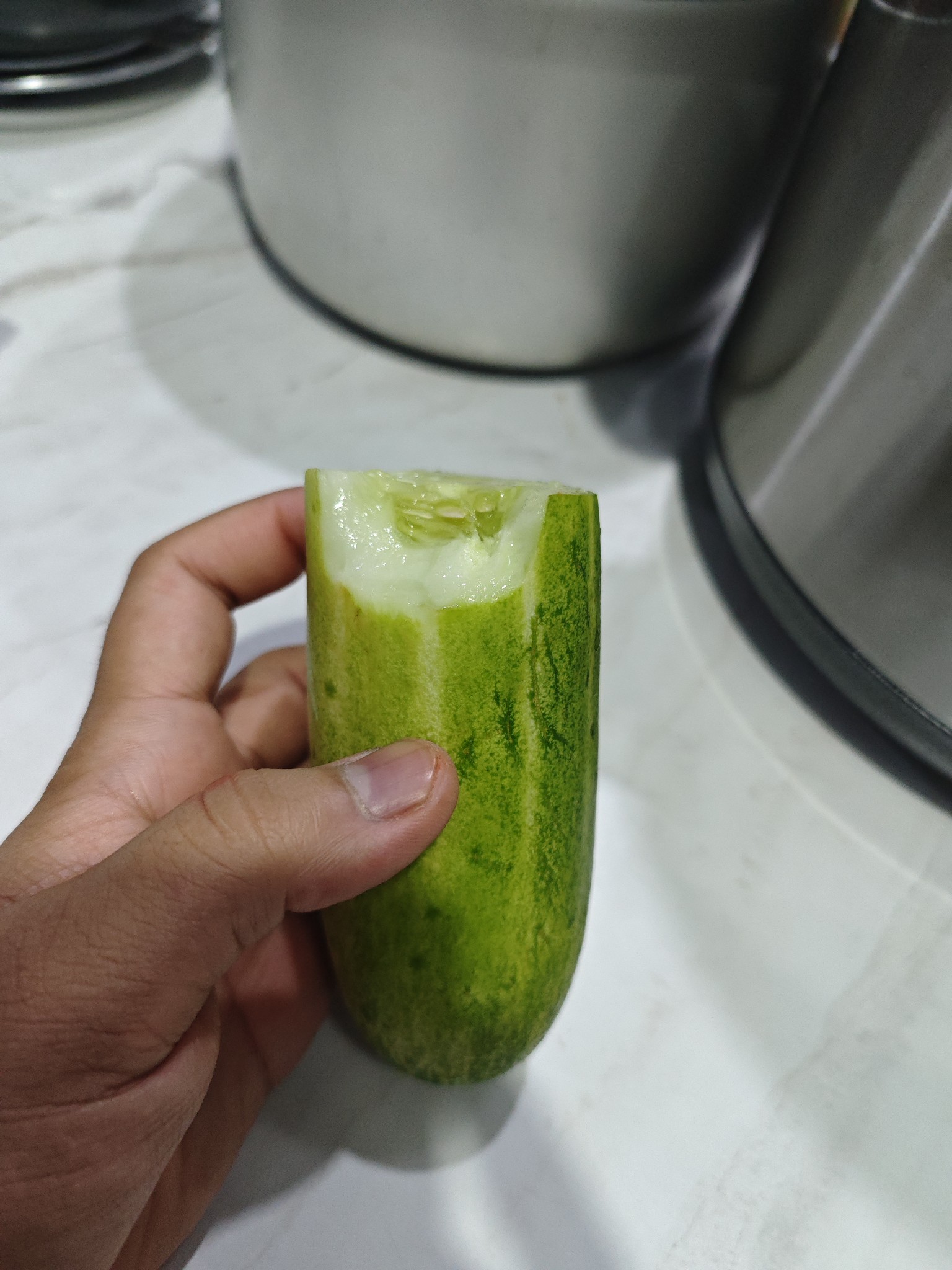 Raw cucumber snack