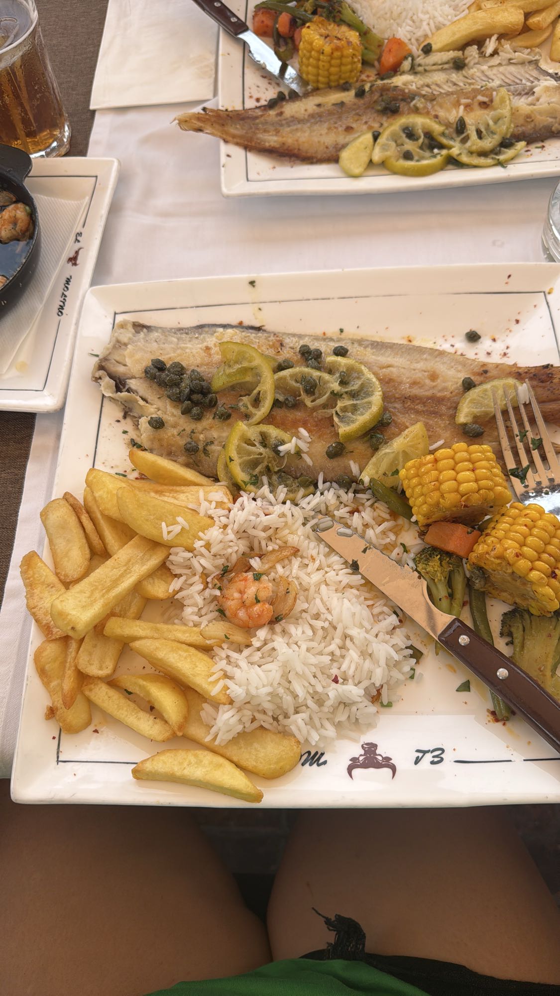 Grillad fisk med ris