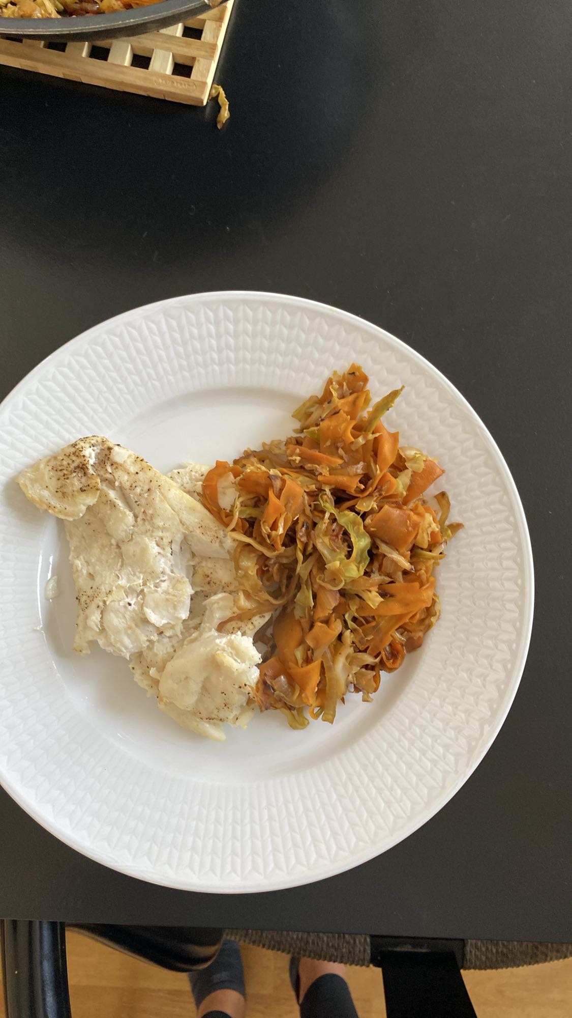 Fisk med stekta grönsaker