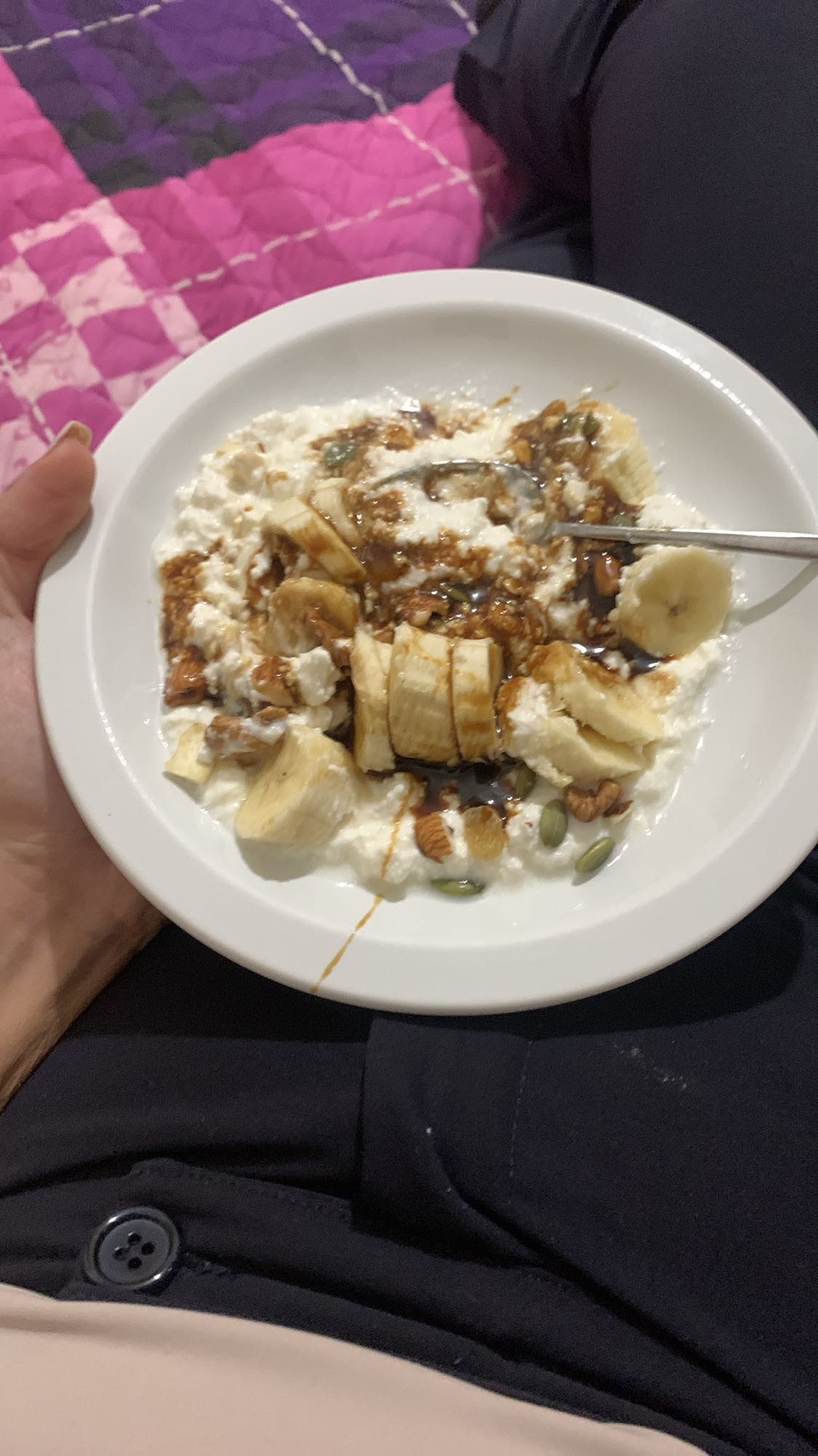 Cottage Cheese Banana Bowl