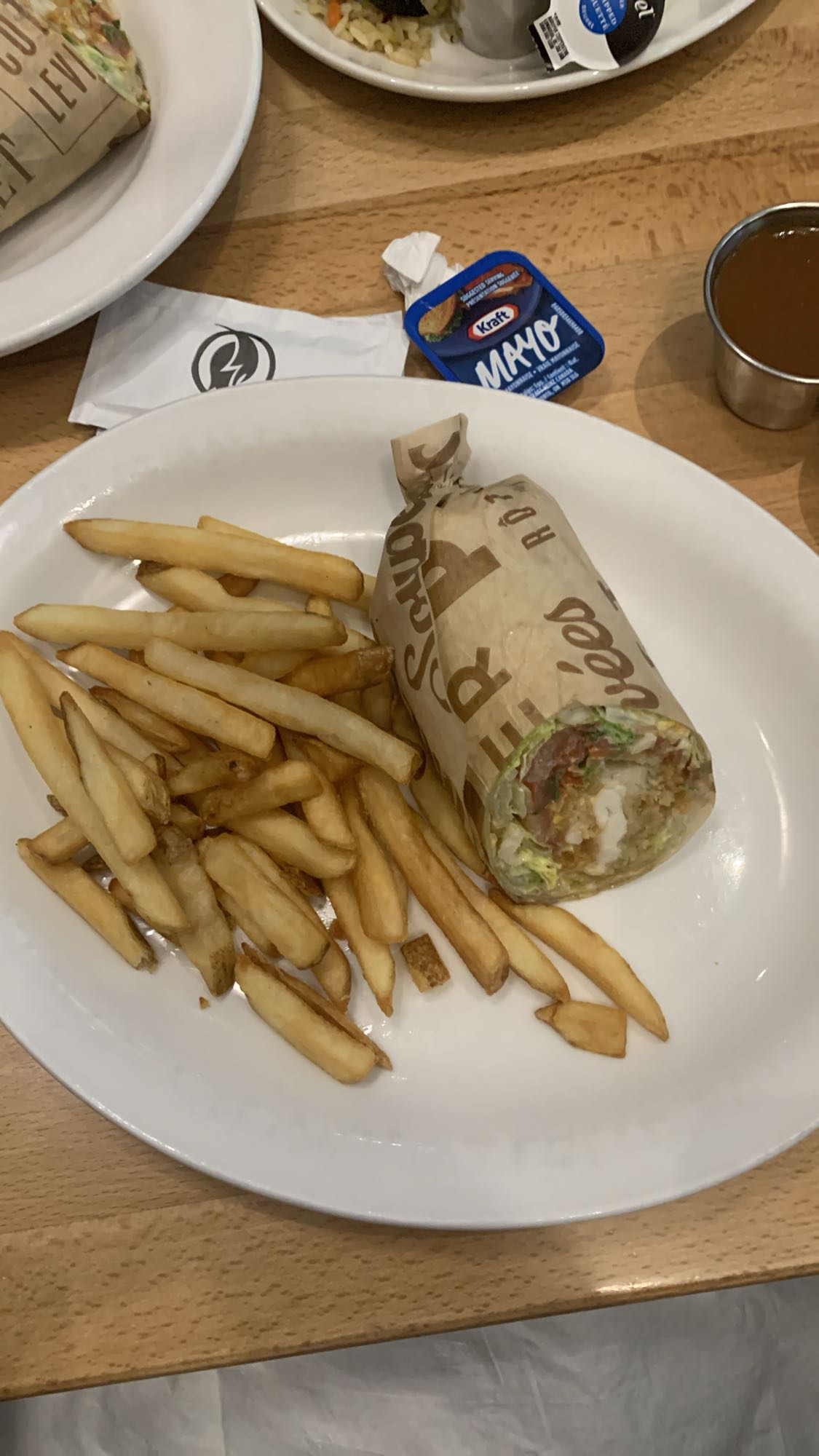 wrap au poulet et frites