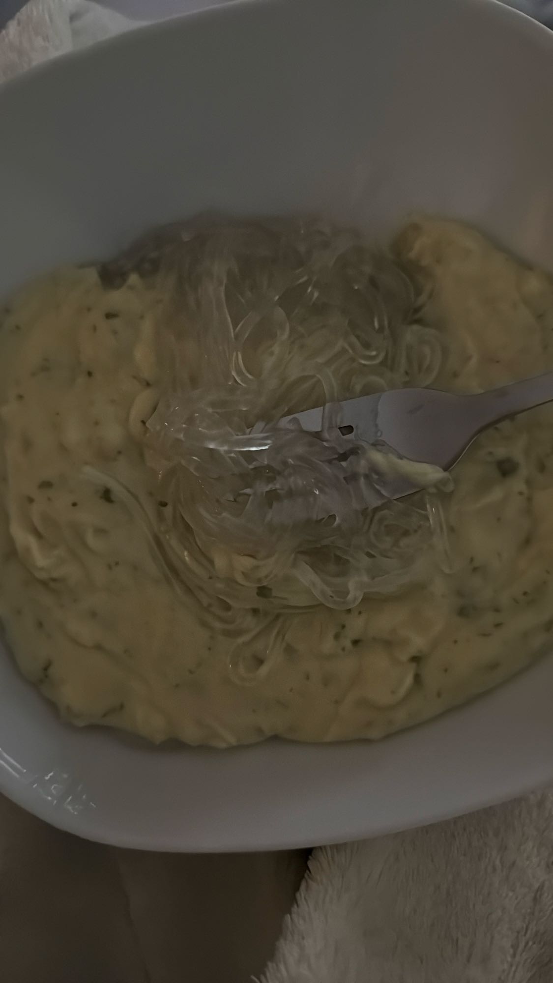 Glasnudlar med sås