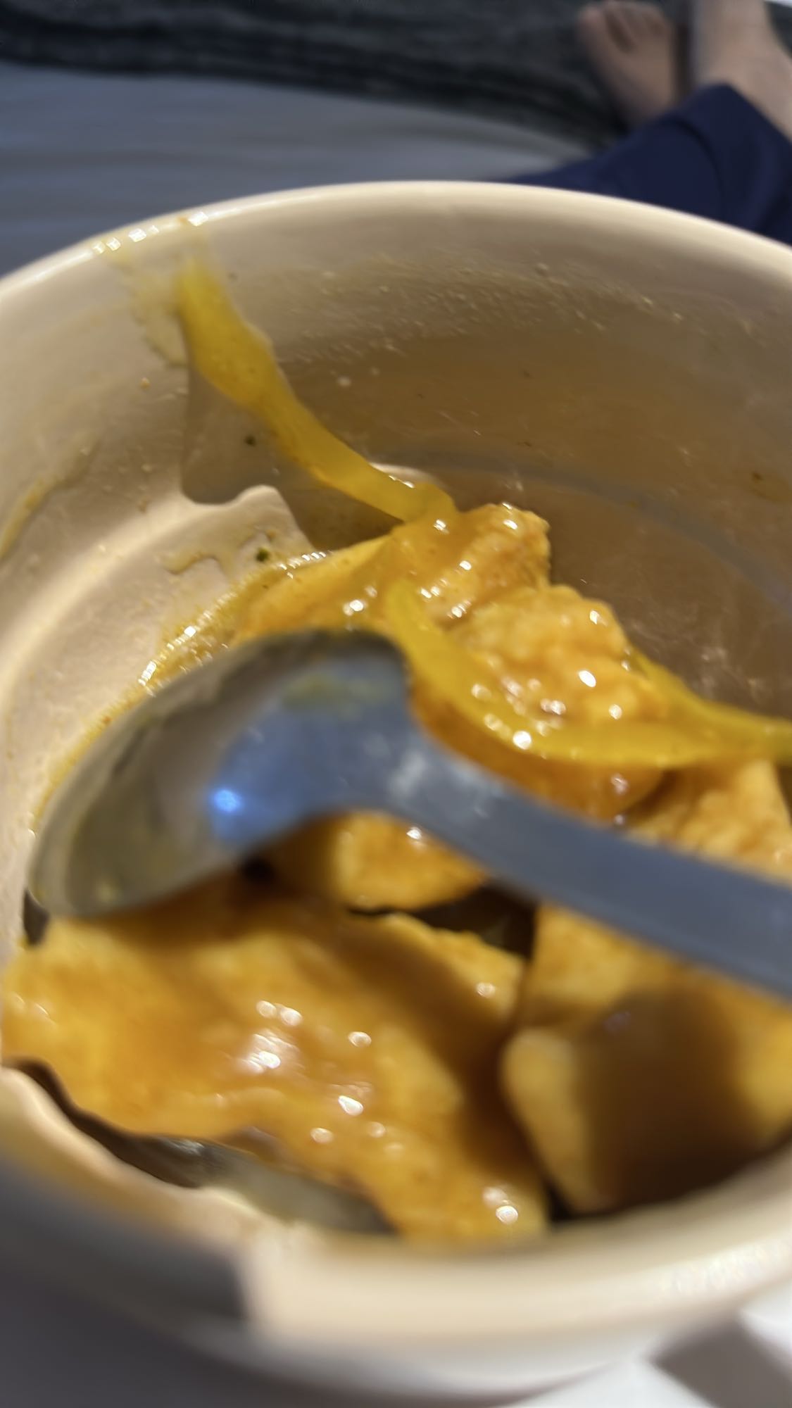 Chicken curry with peppers