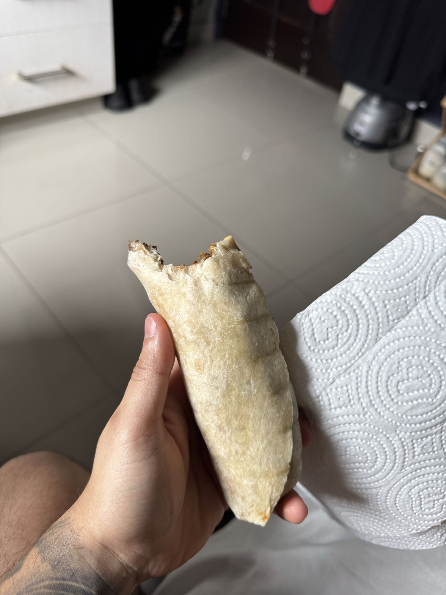 burrito con carne molida y frijoles