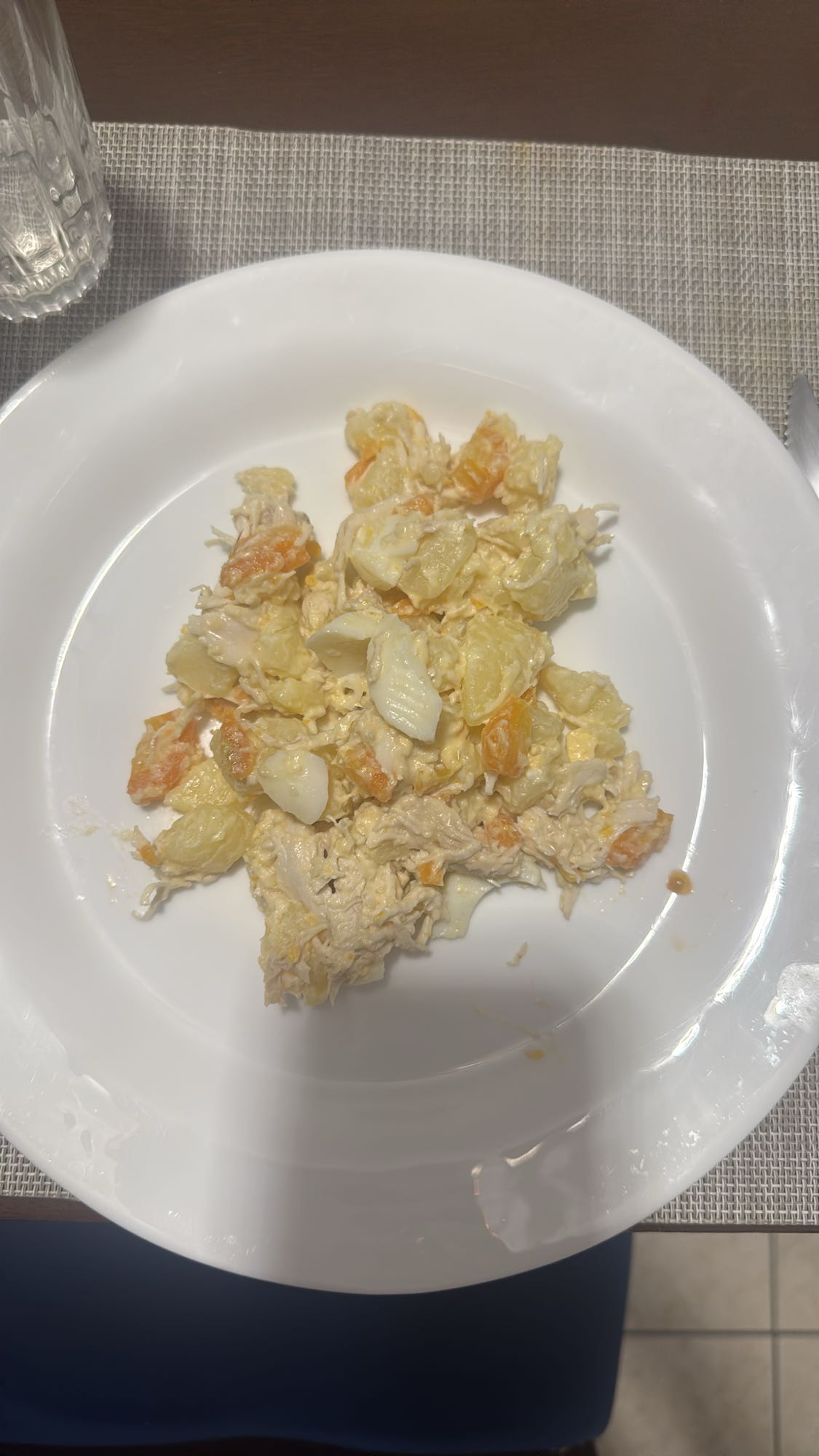 ensalada de pollo y pasta