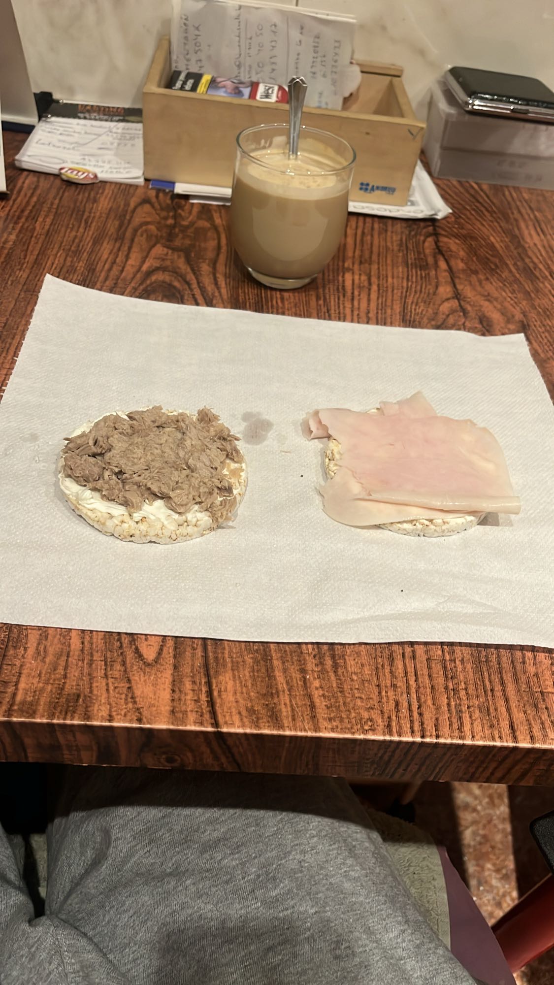 Tortitas con atún y jamón