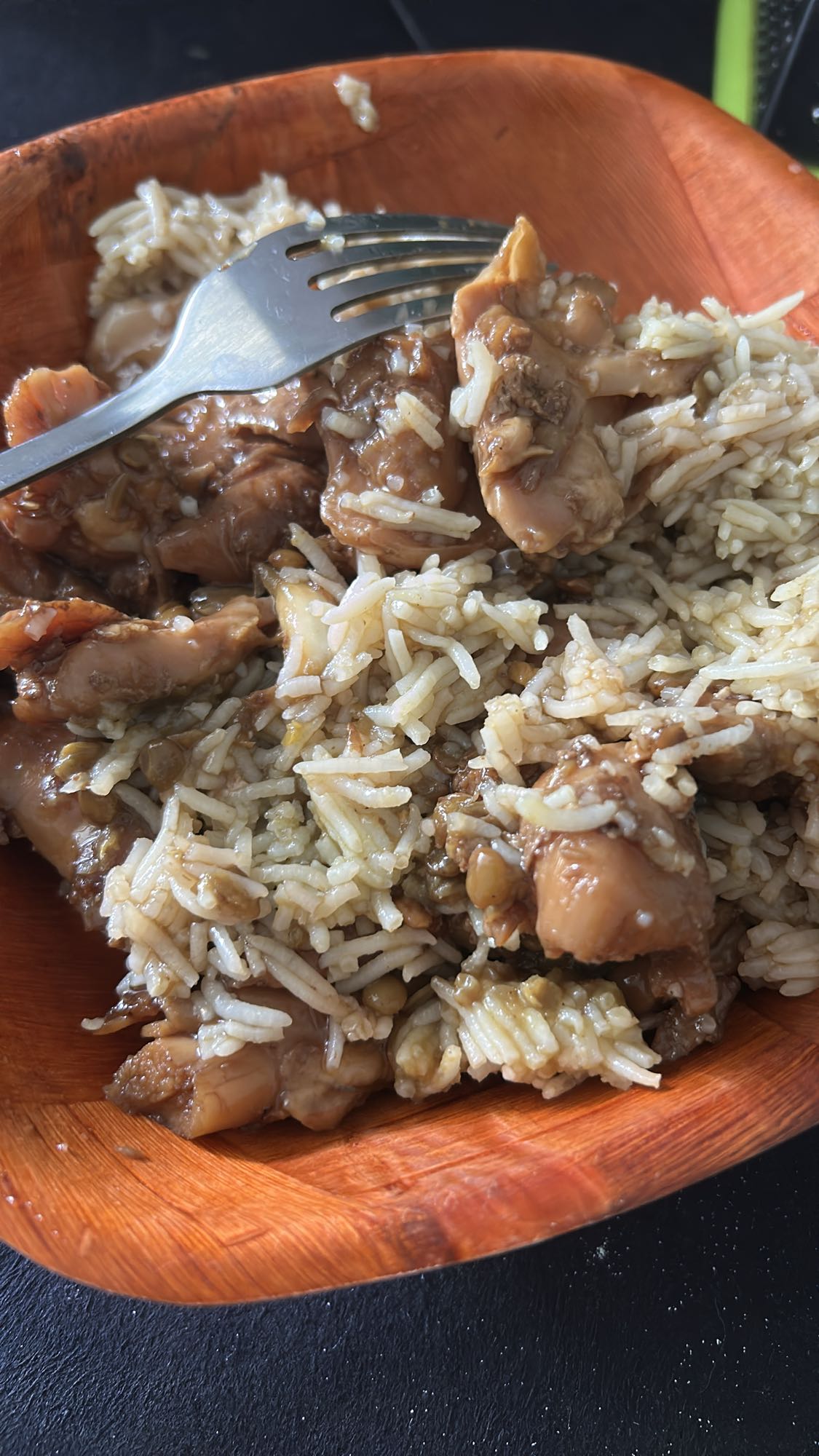 Poulet sauce soja et riz