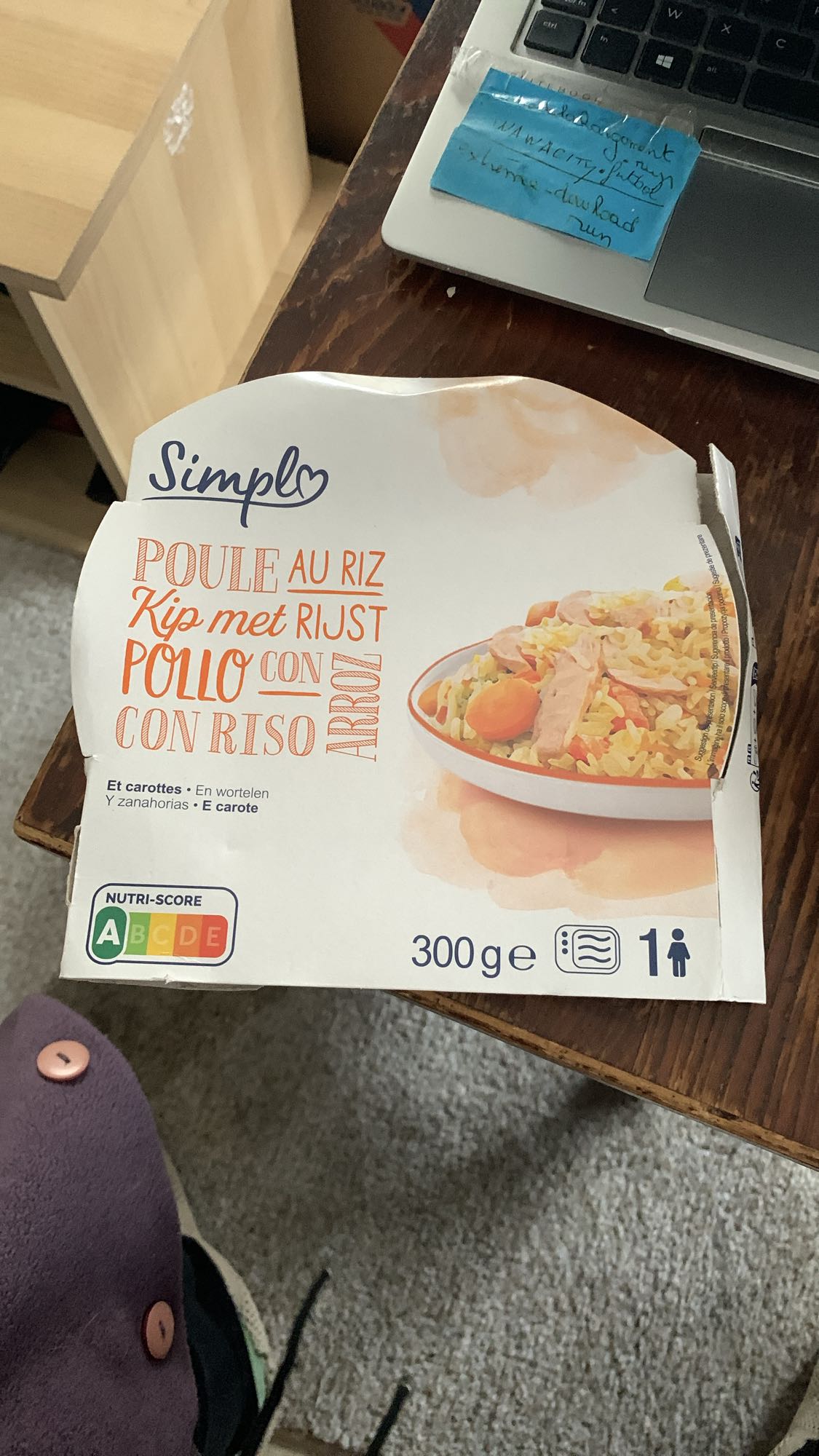 Poulet au riz et carottes