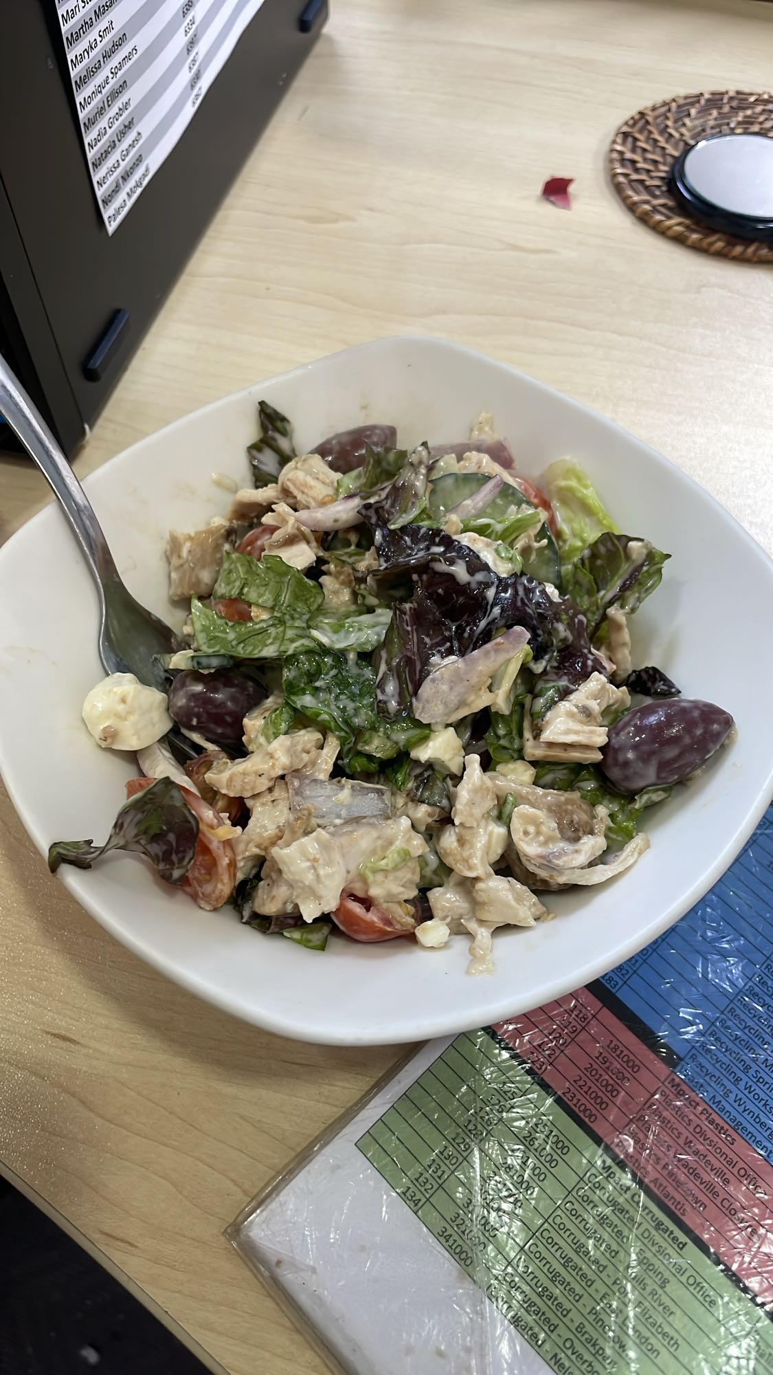 Chicken salad bowl