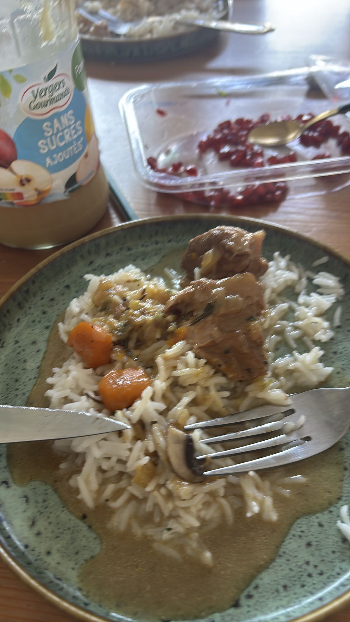 Riz et ragoût de boeuf