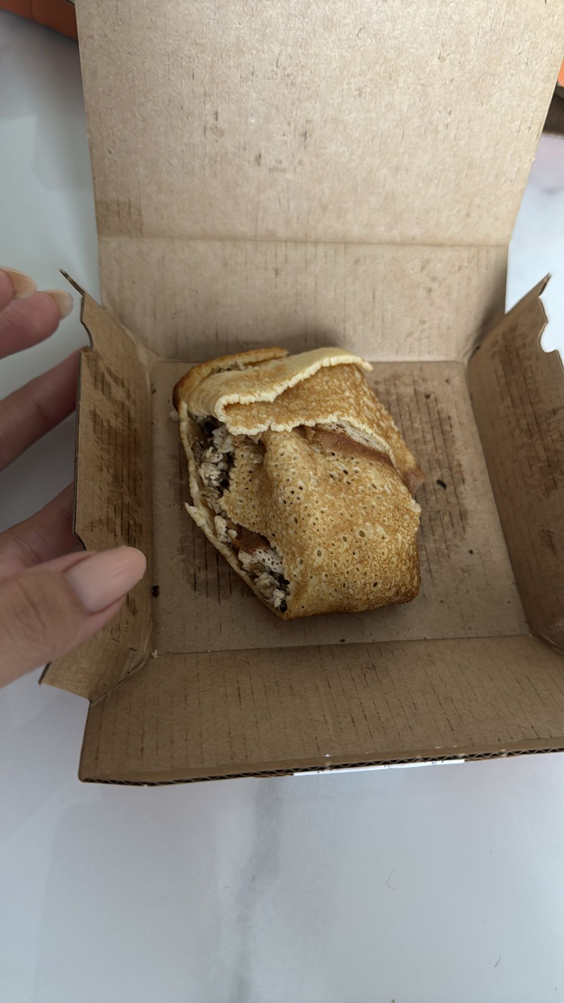 Блин с курицей и грибами