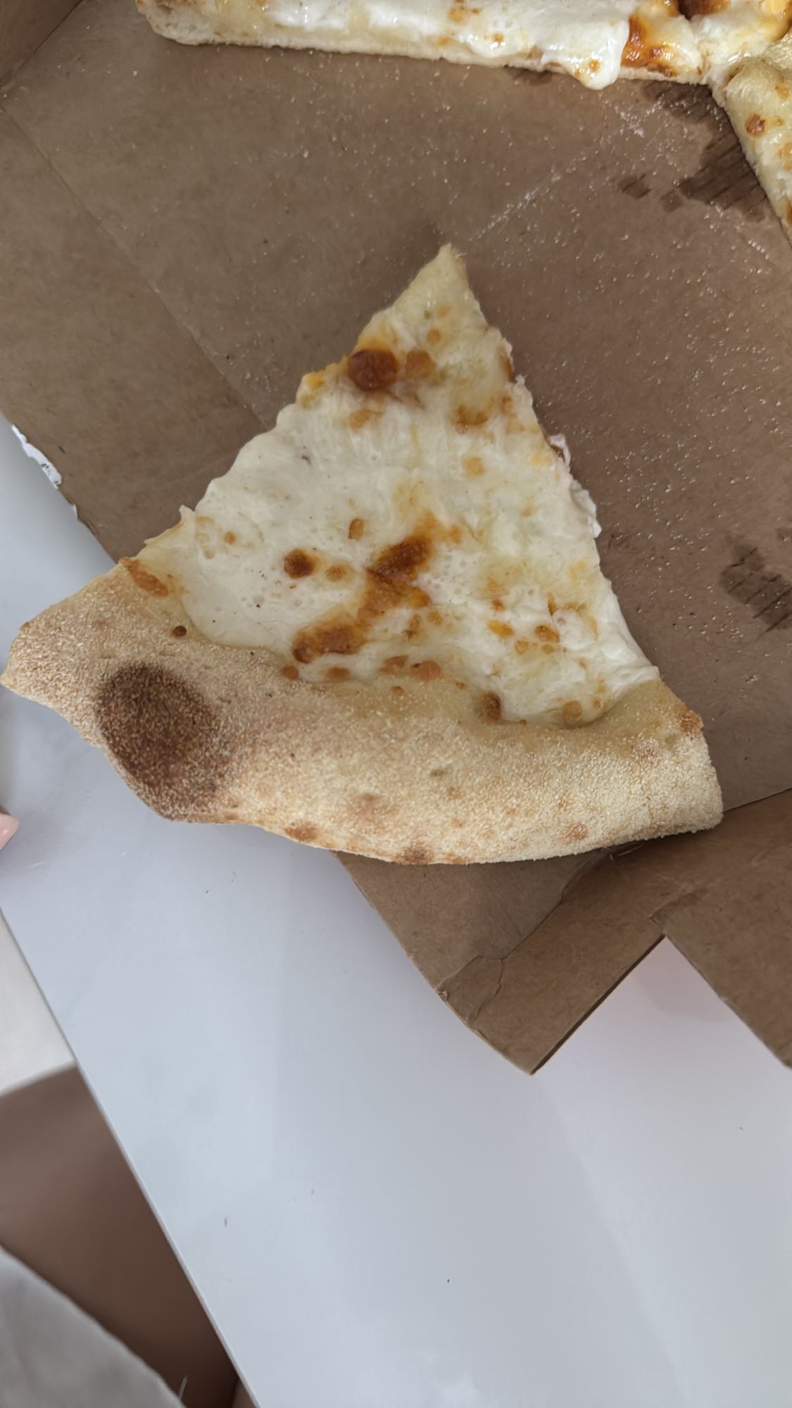 кусок сырной пиццы