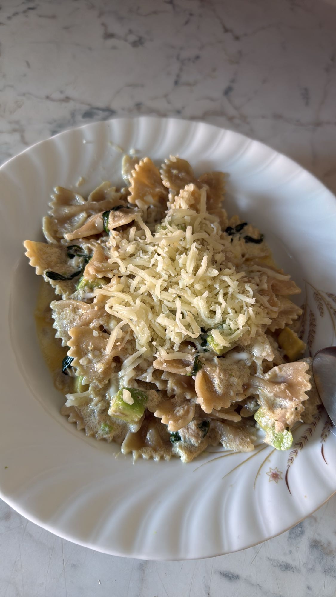 Creamy Veggie Farfalle Pasta