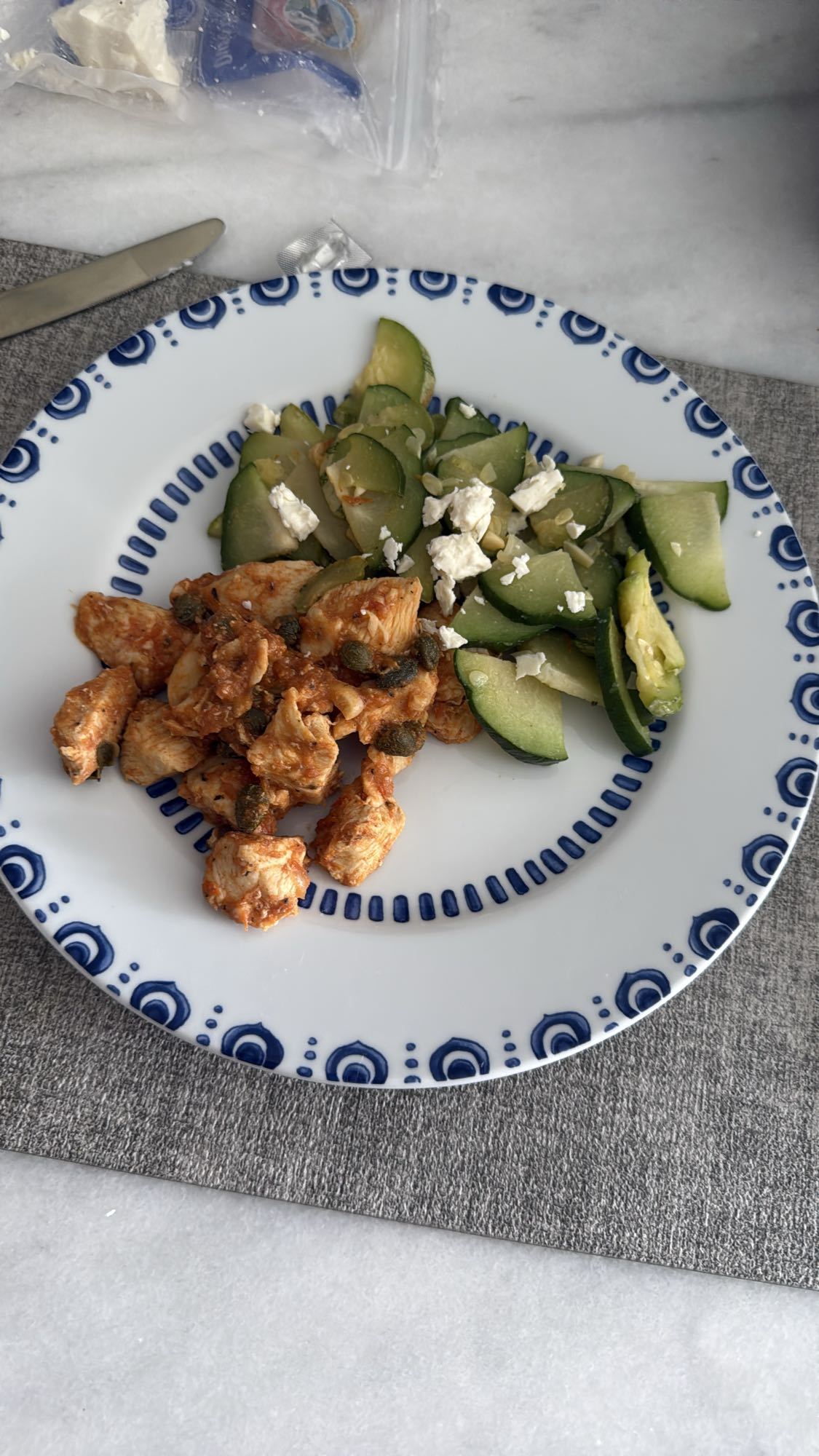 pollo con calabacín