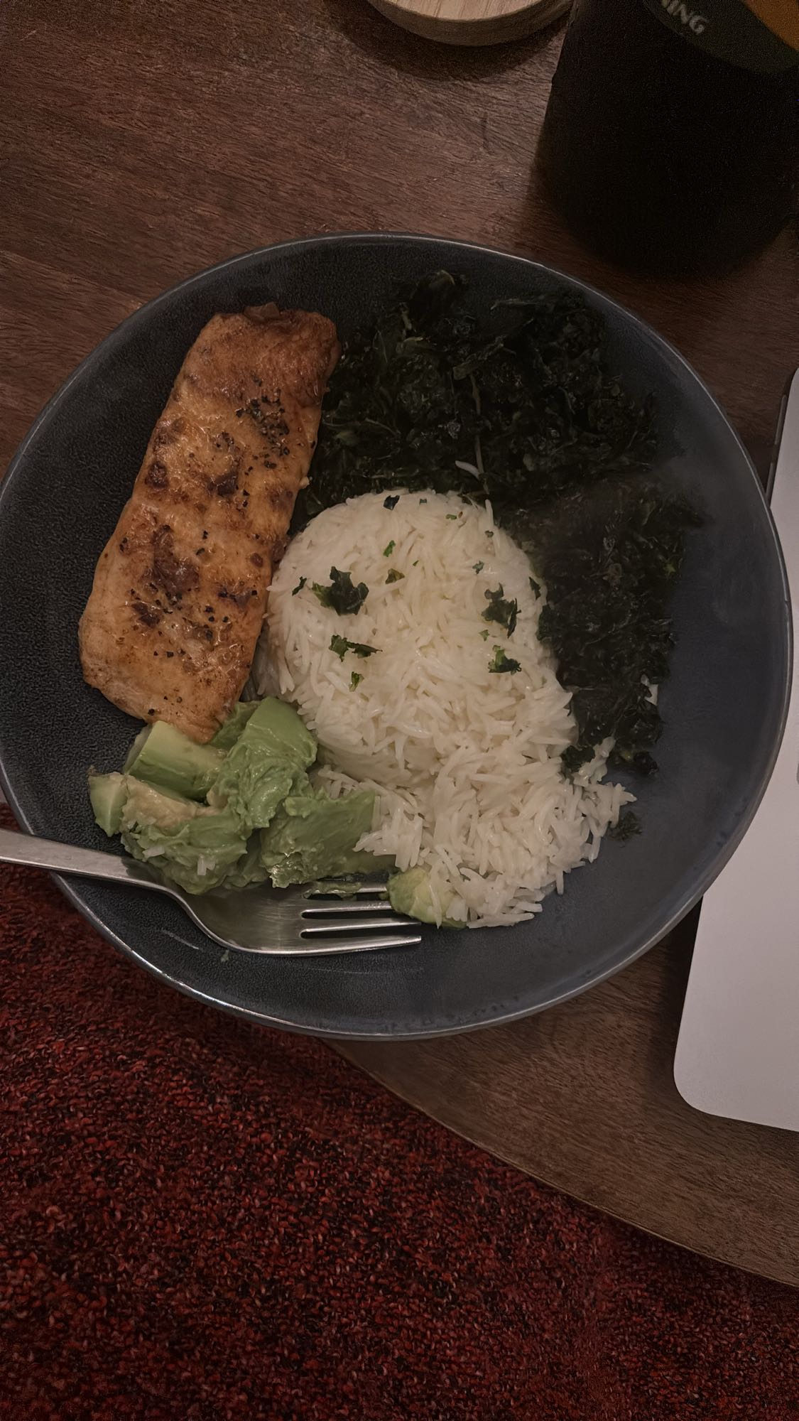 Lax med ris och grönsaker