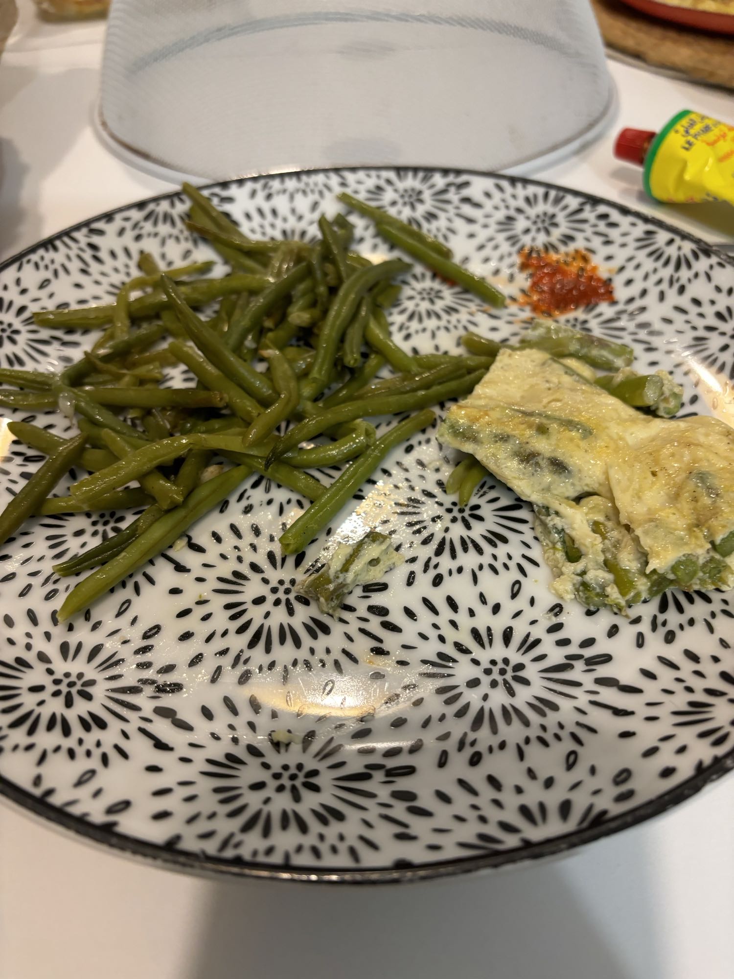 Omelette aux haricots verts