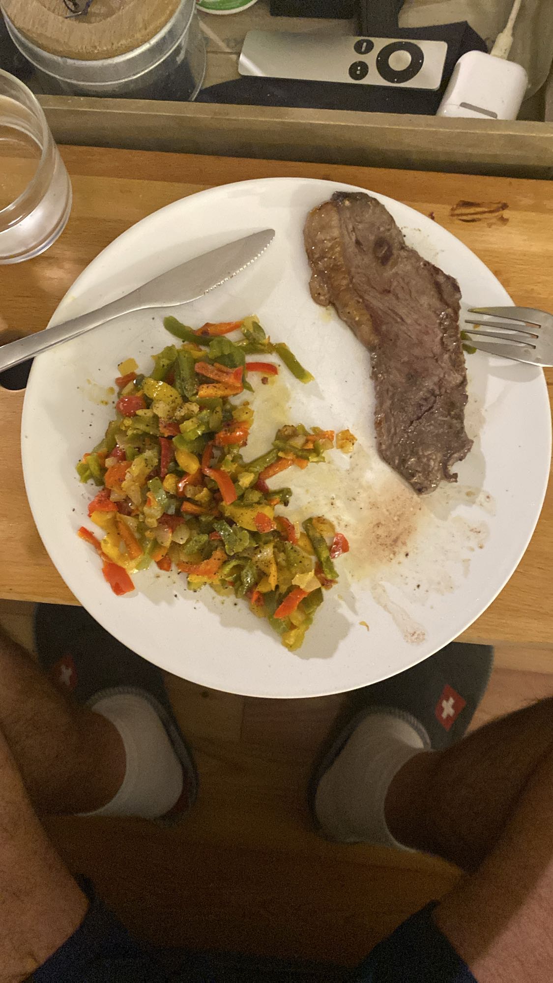 Vedella amb pebrot saltat