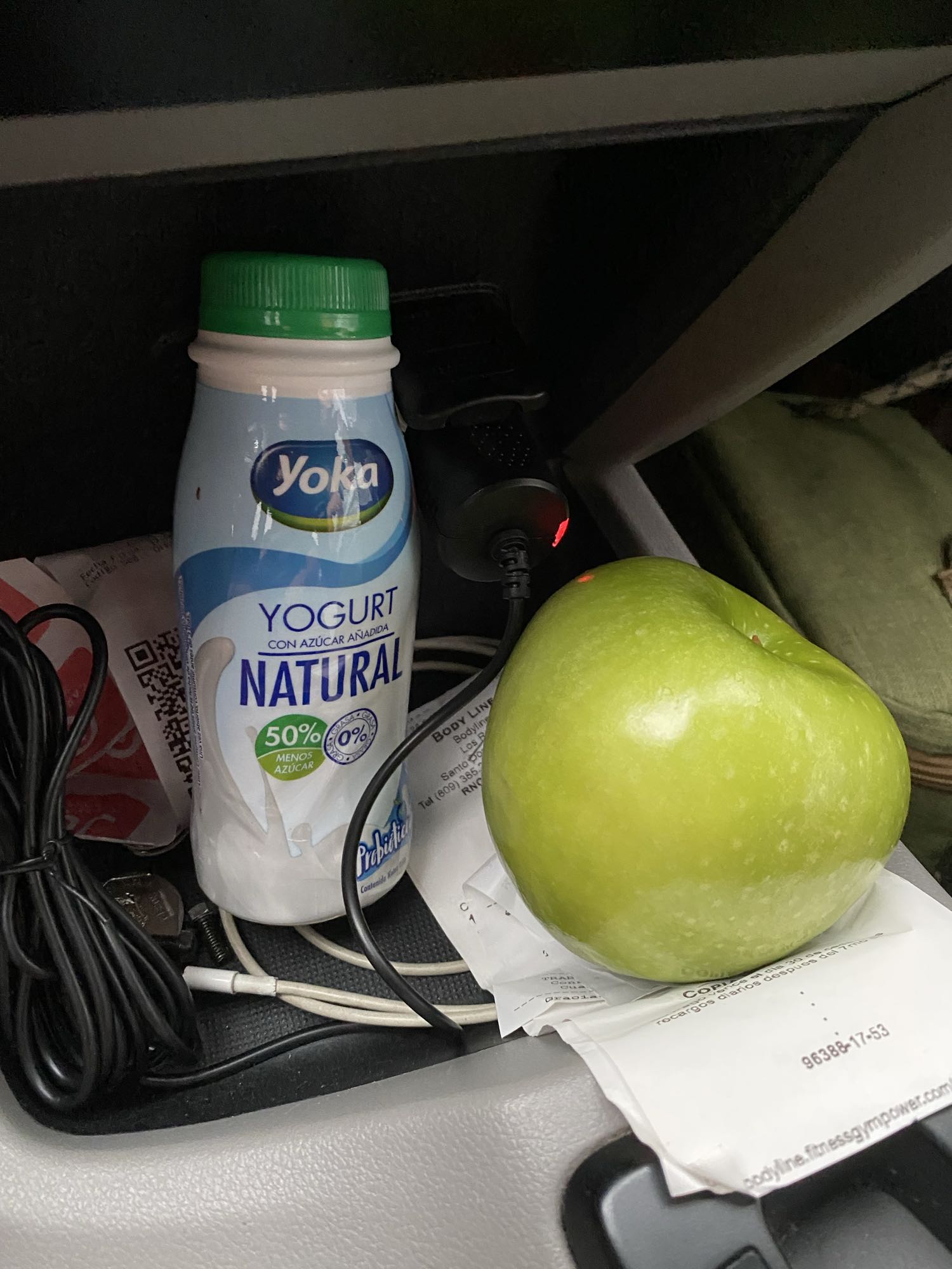 Yogur y manzana verde