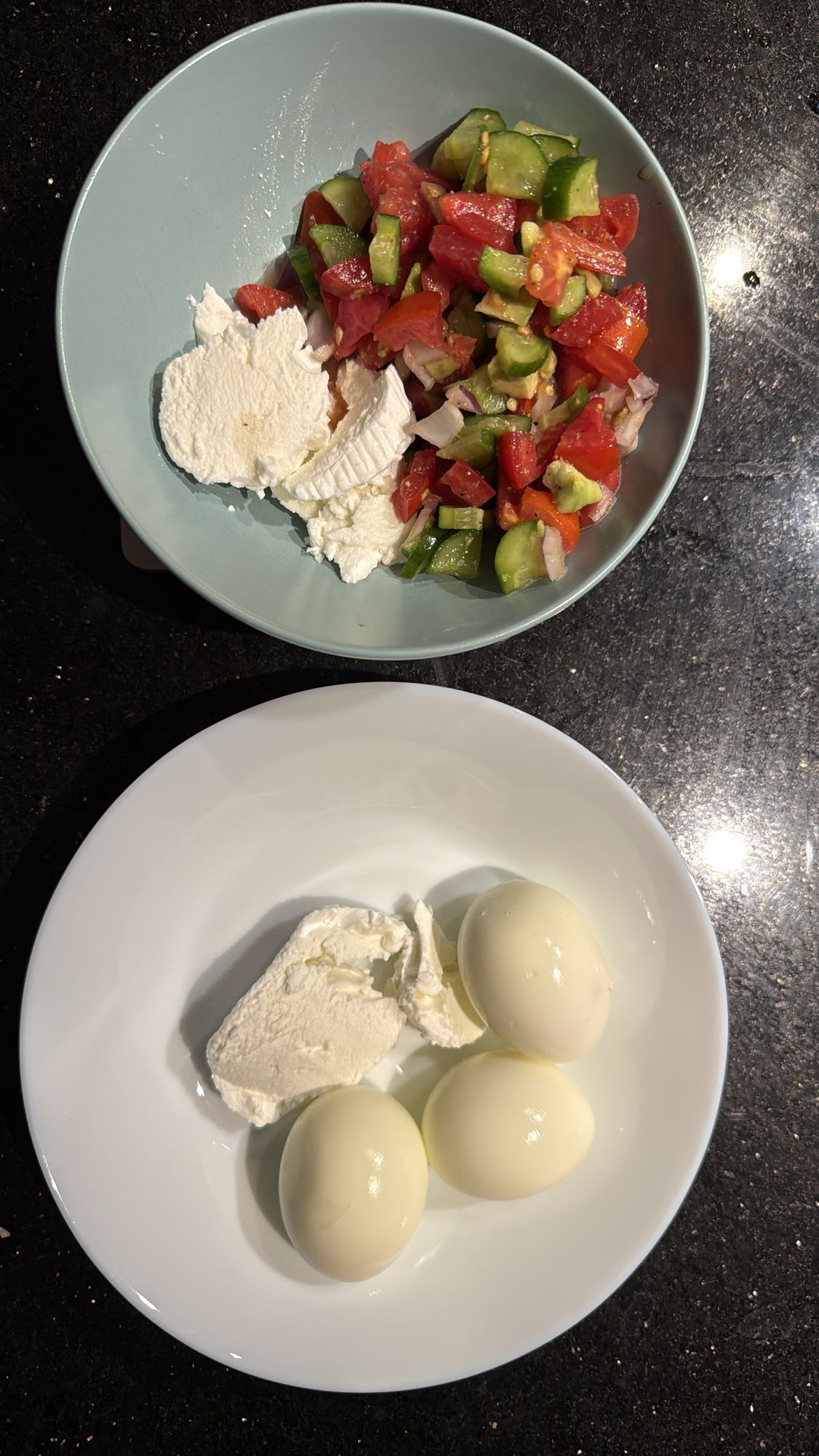 Eggs, Cheese & Veggie Salad