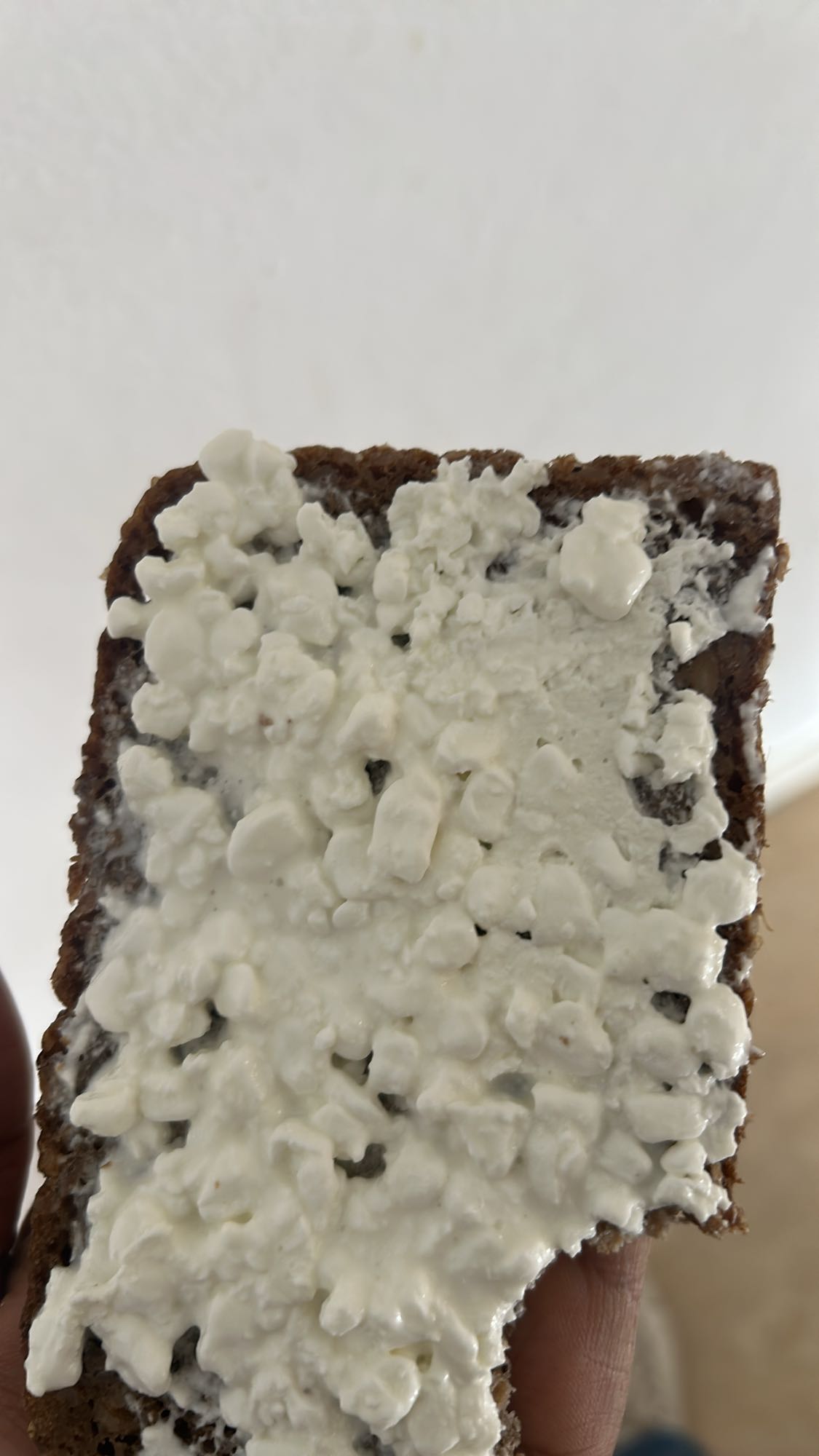 Roggebrood met hüttenkäse