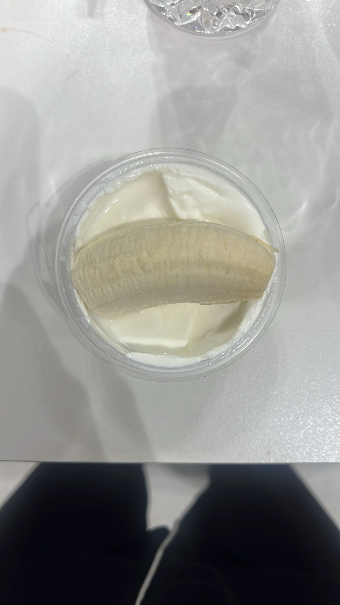 yogur con plátano