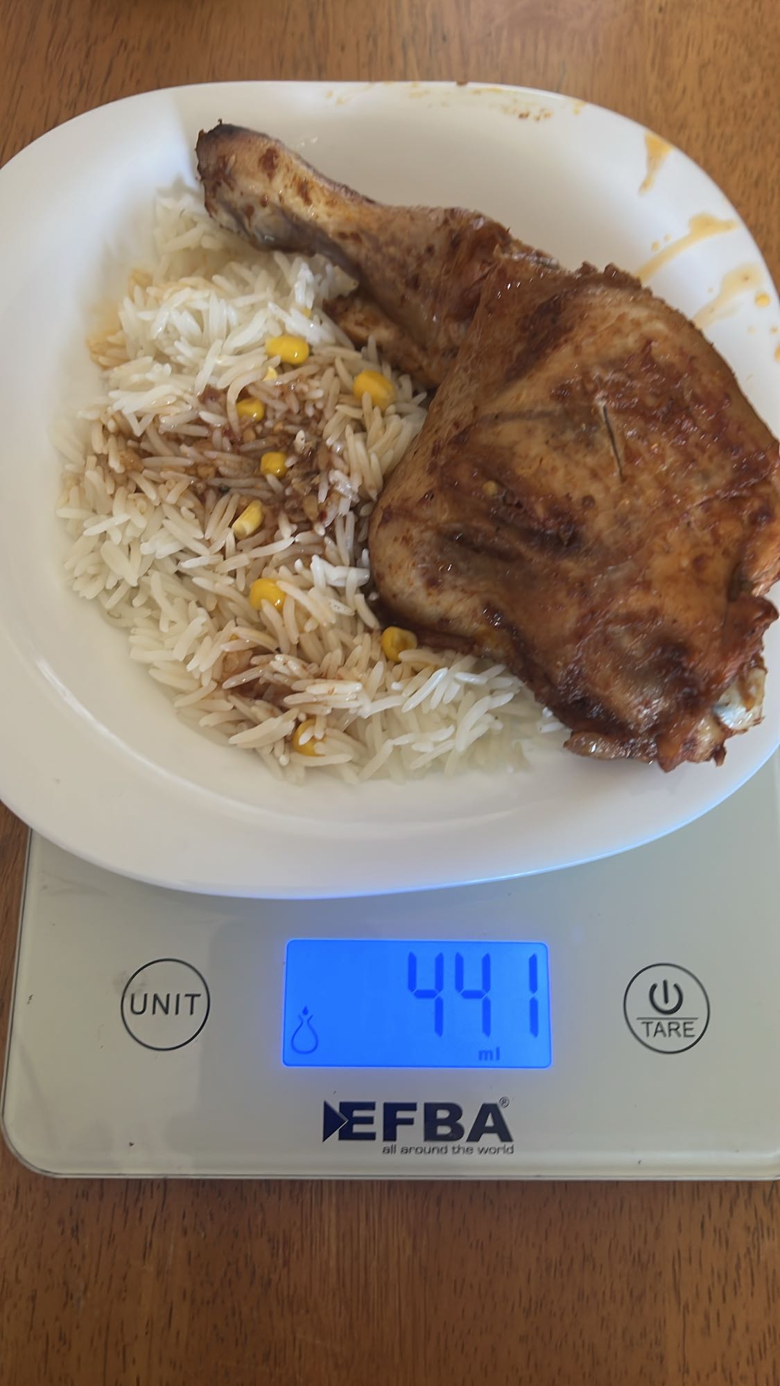 Grilled chicken with rice