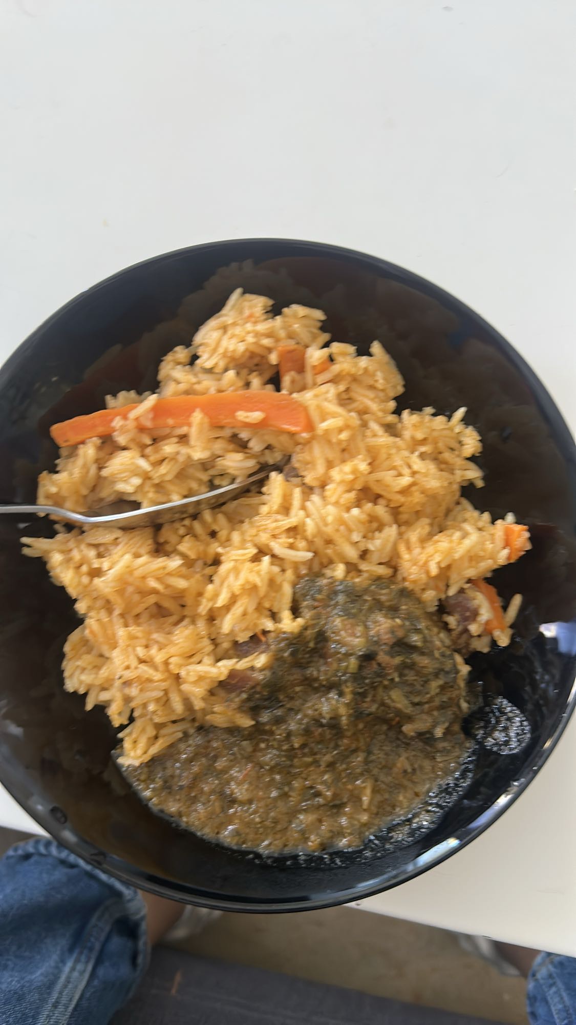 Jollof rice with sauce