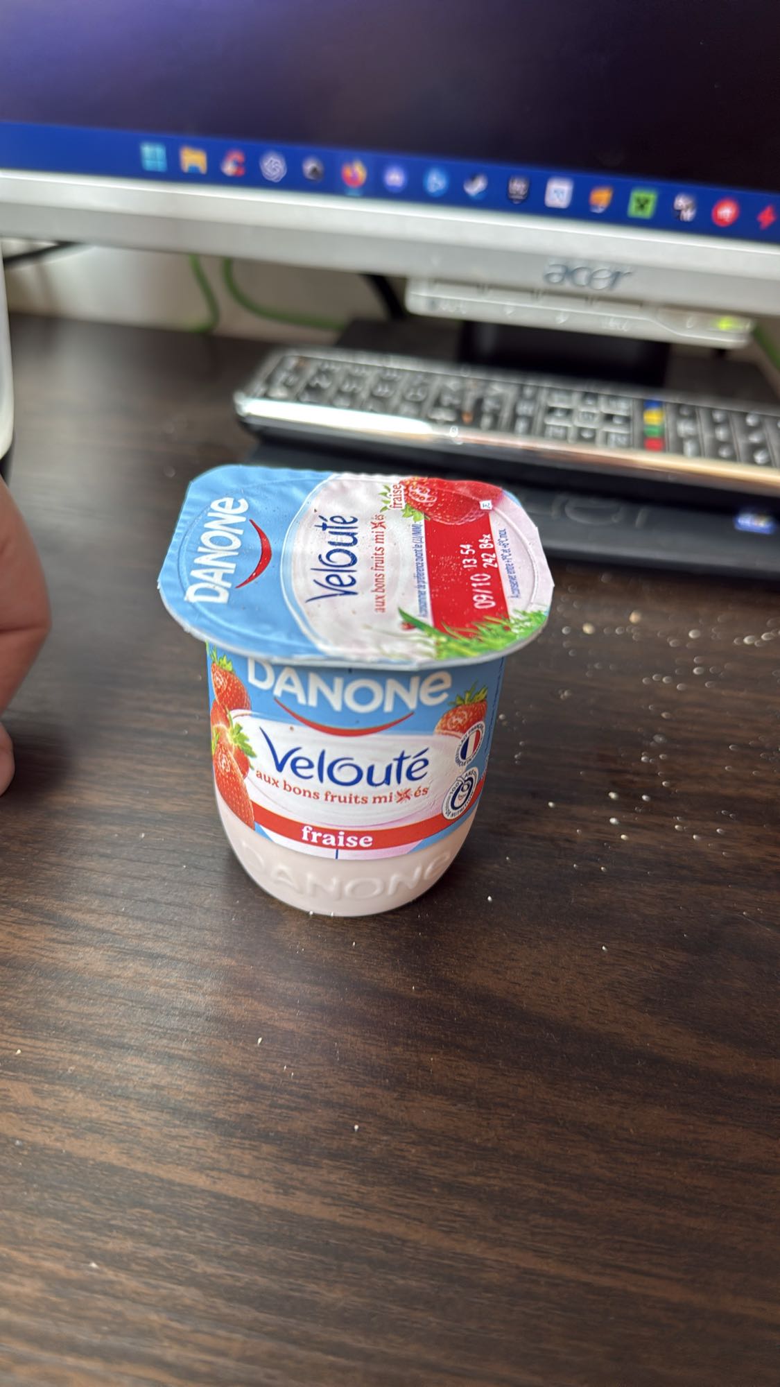 Yaourt fraise Danone