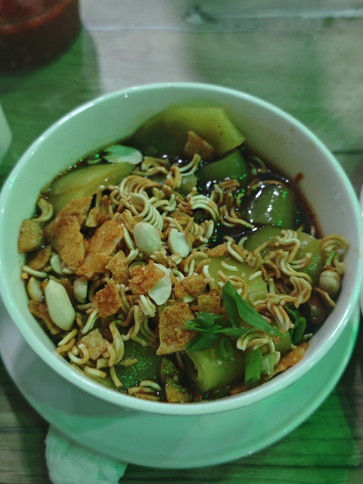 Spicy cucumber noodle bowl