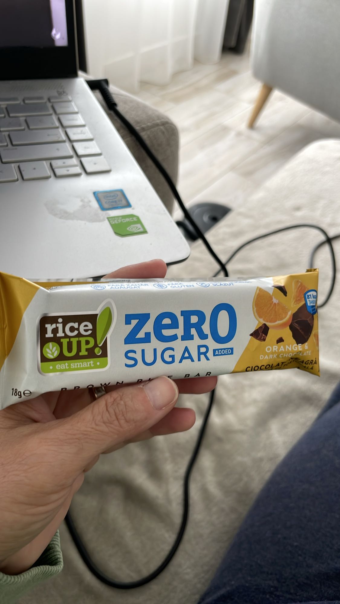 Baton orez cu ciocolată