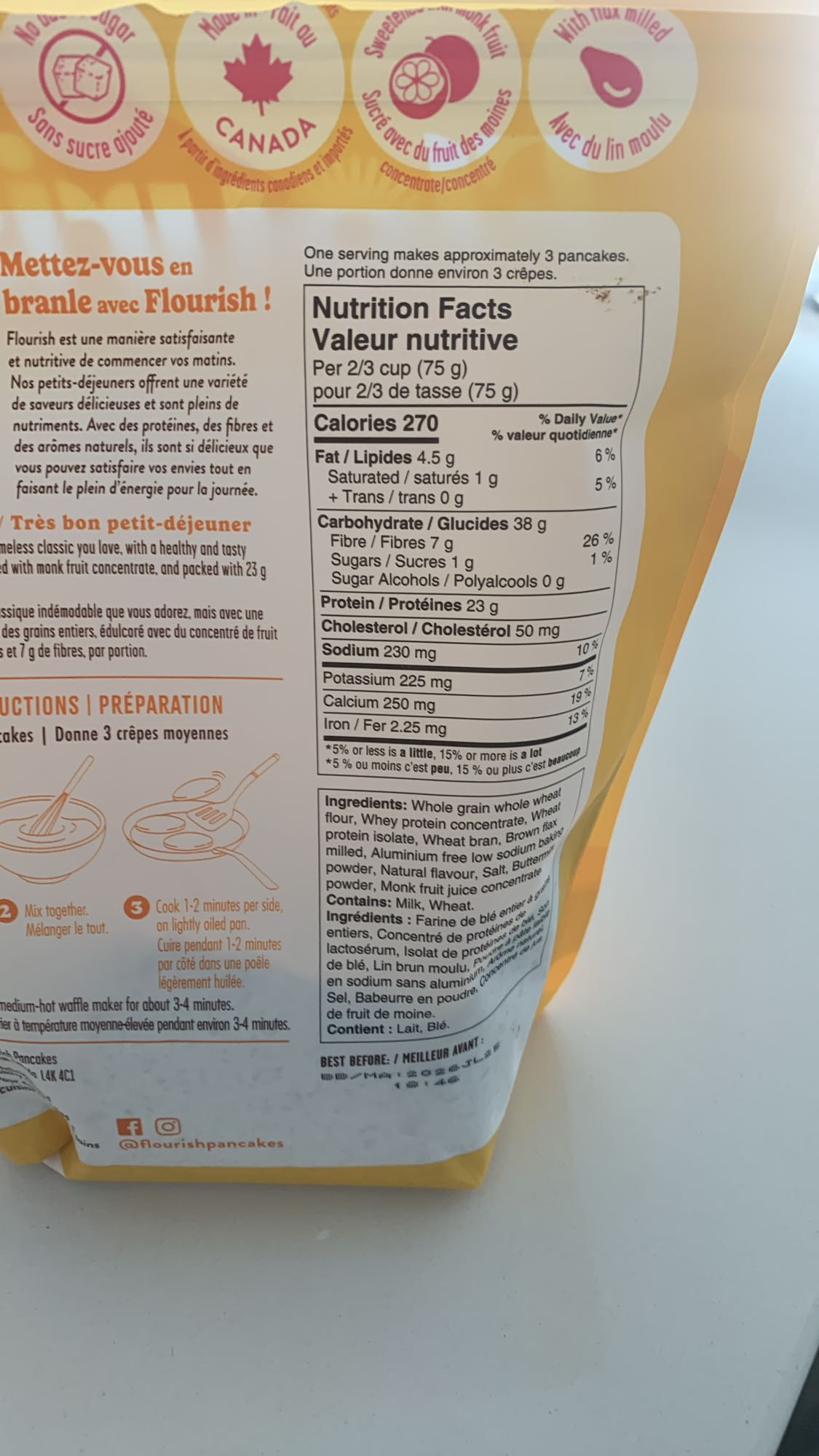 Mélange crêpes protéiné