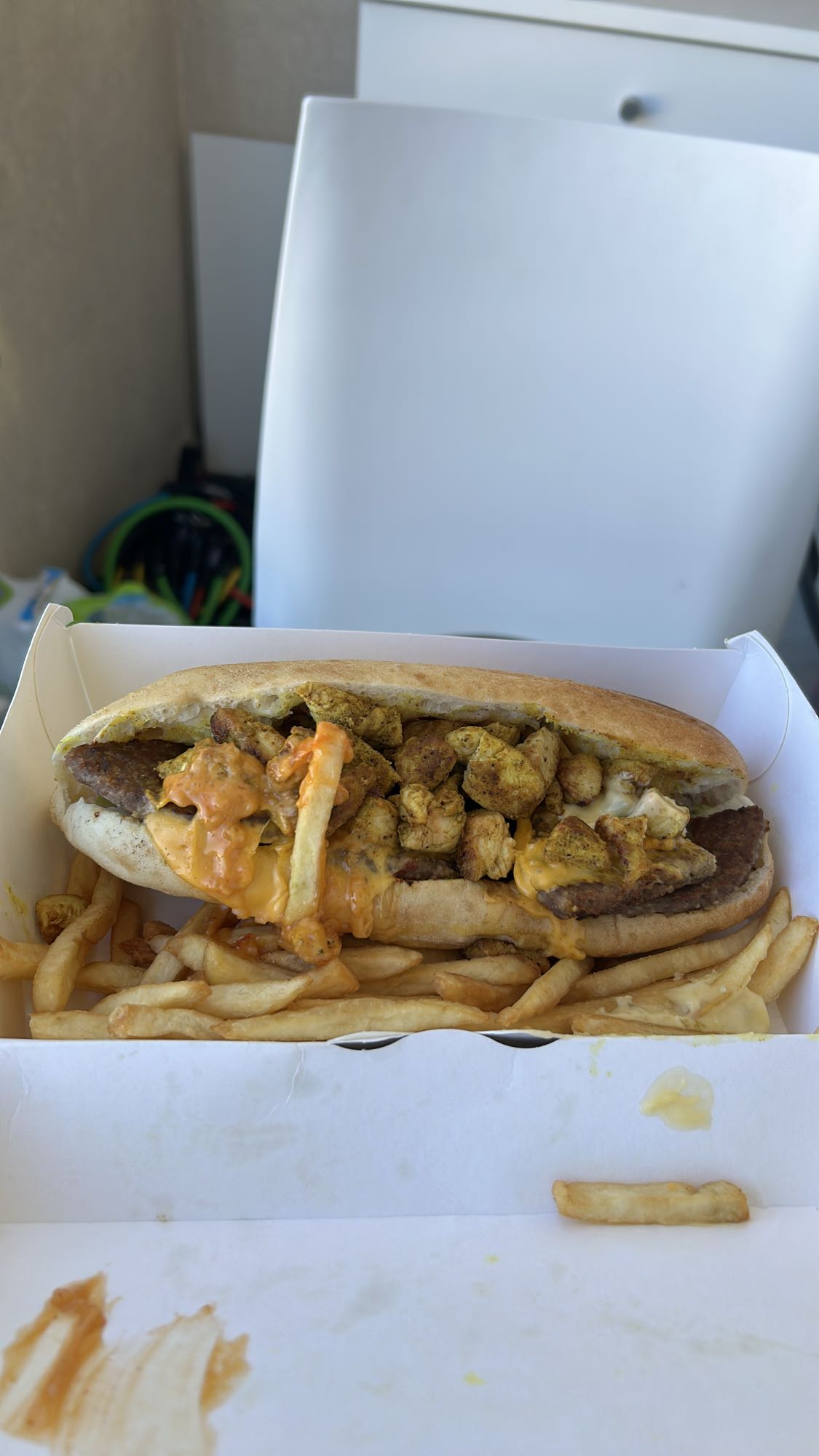 Sandwich viande frites