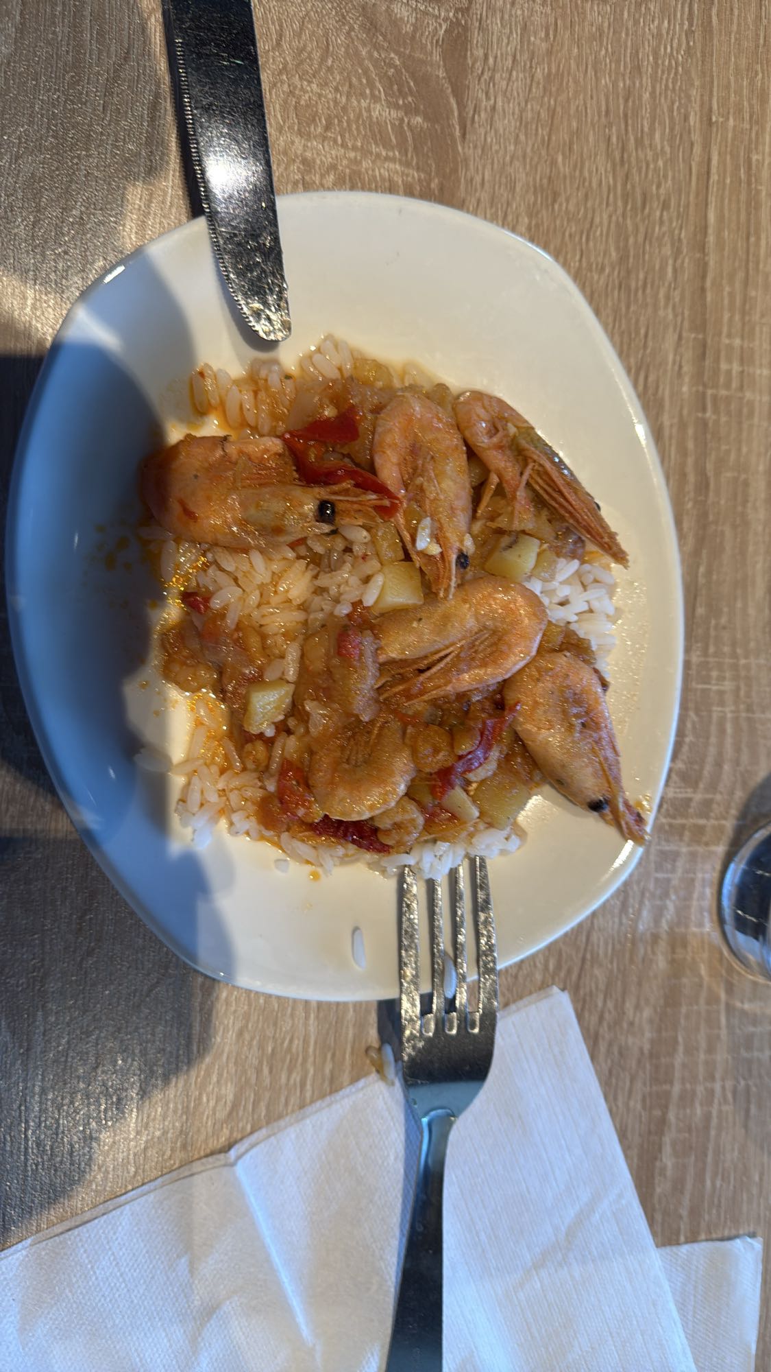 Shrimp stew with rice