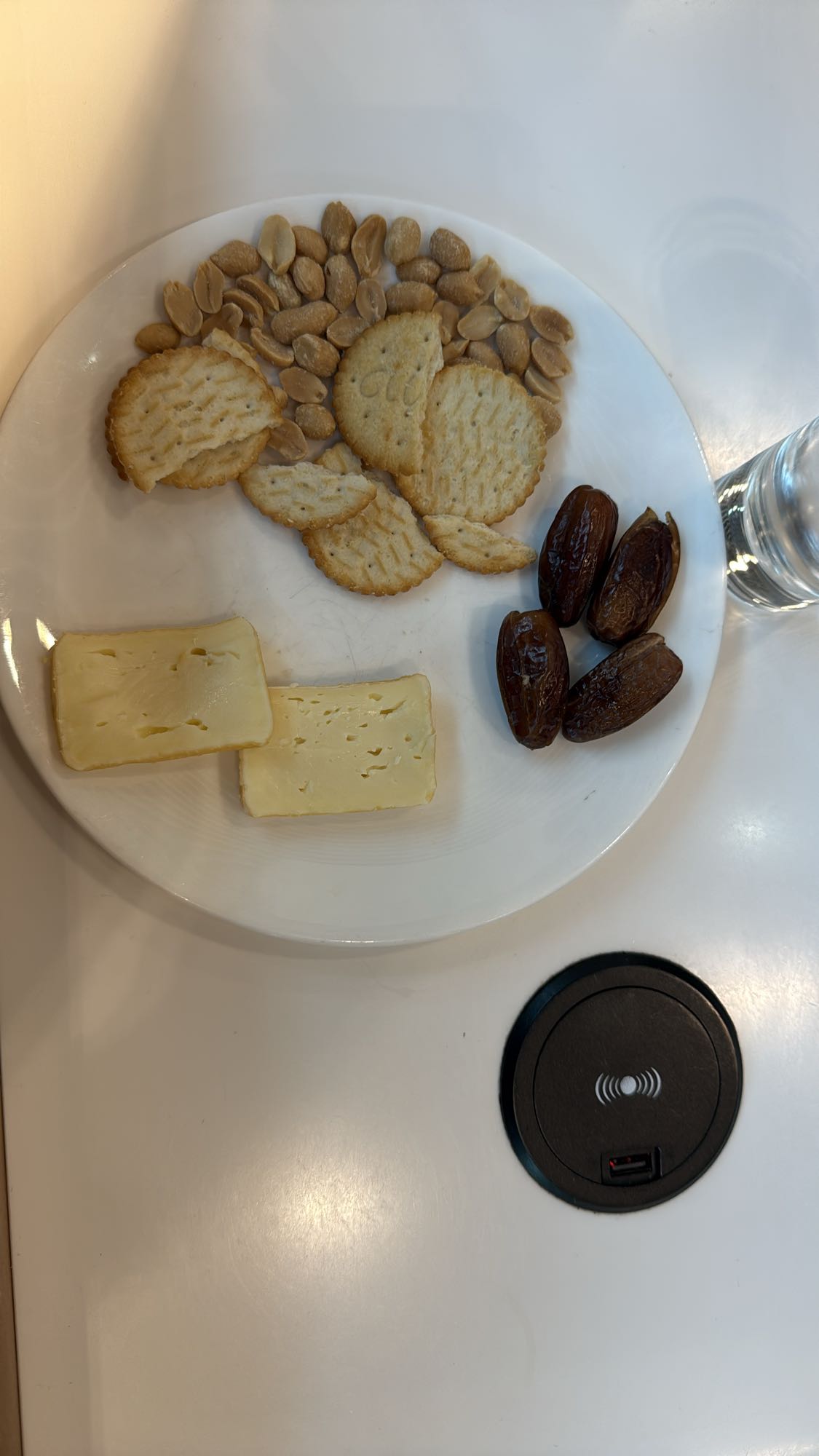 Cheese, crackers, dates, nuts