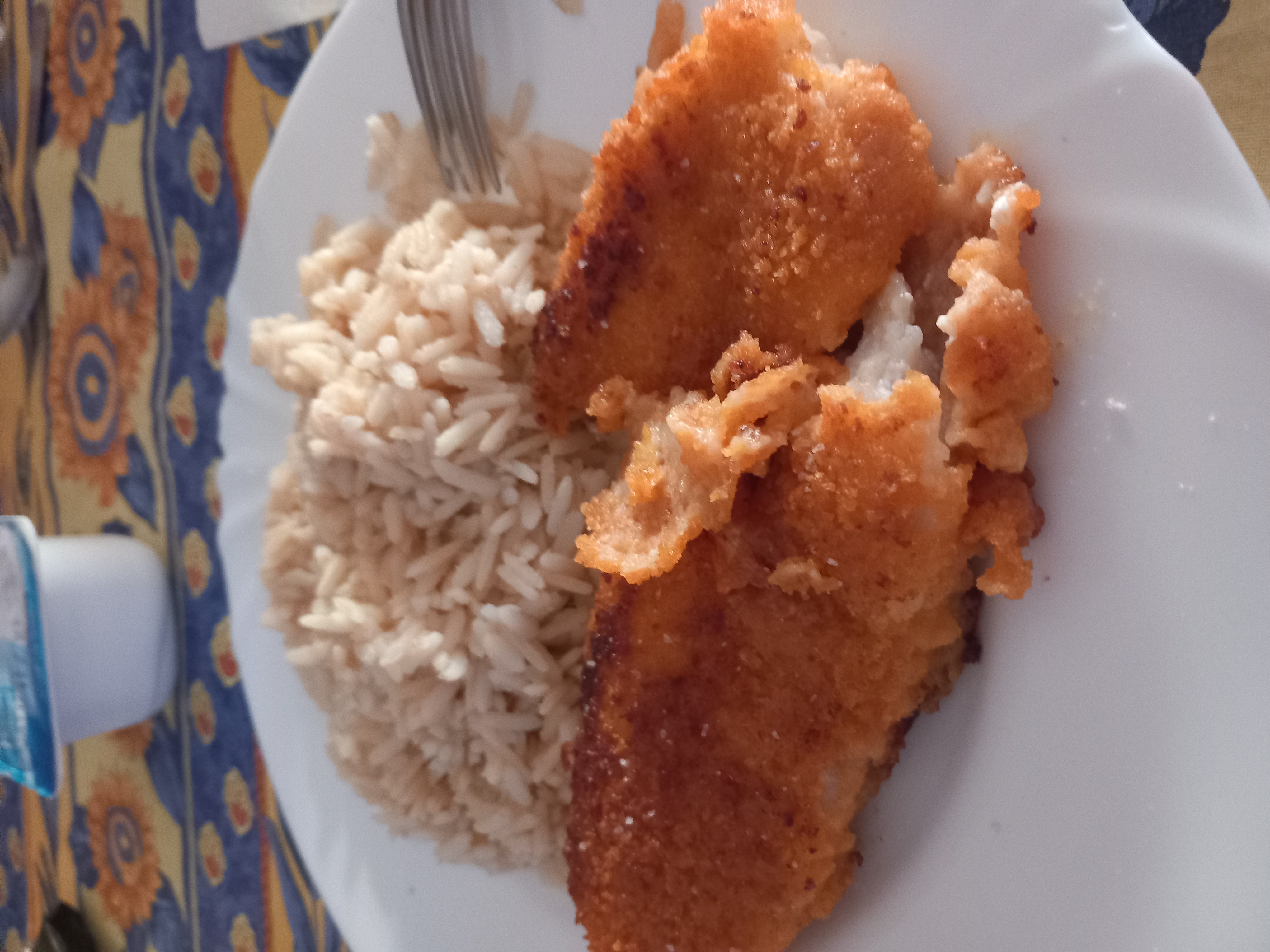 Poisson pané et riz