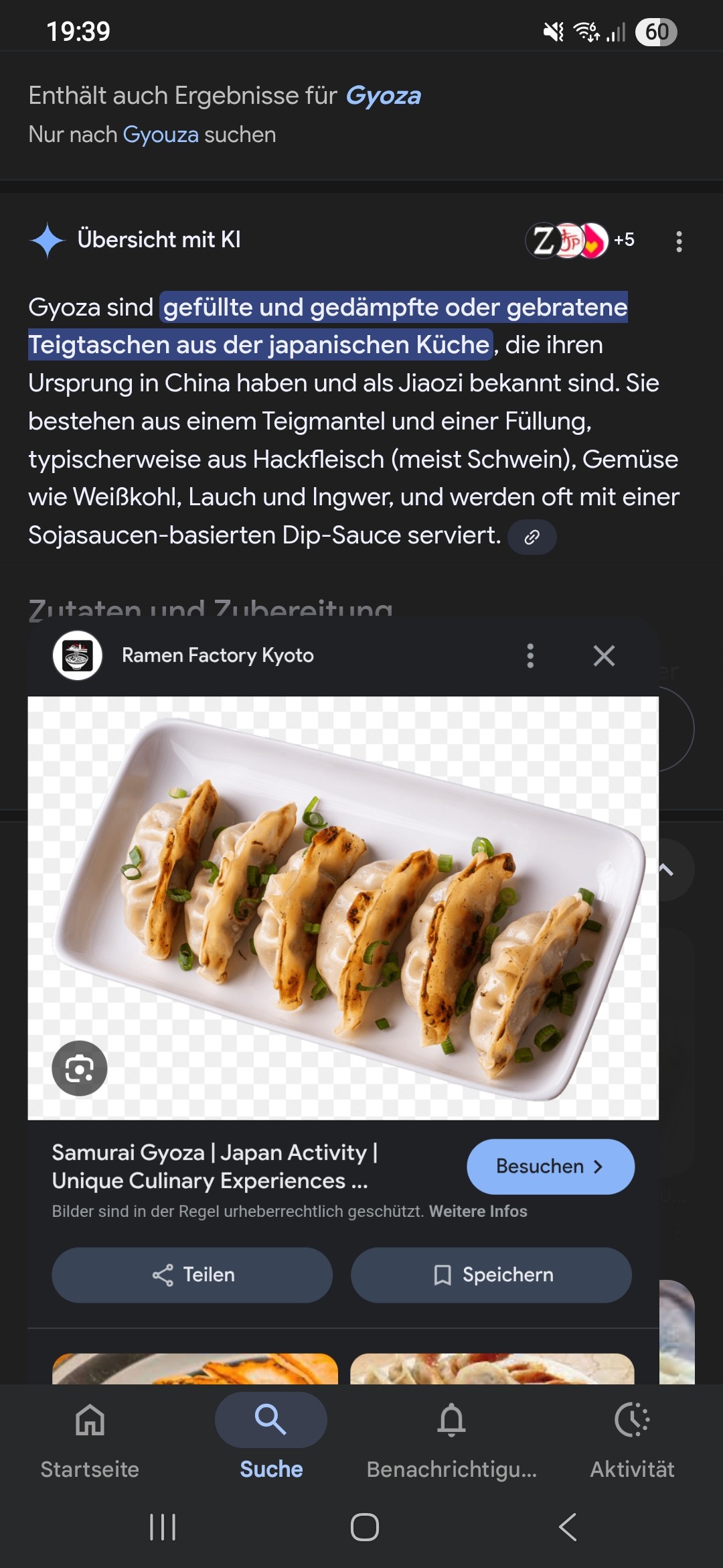 Gyoza (japanische Teigtaschen)