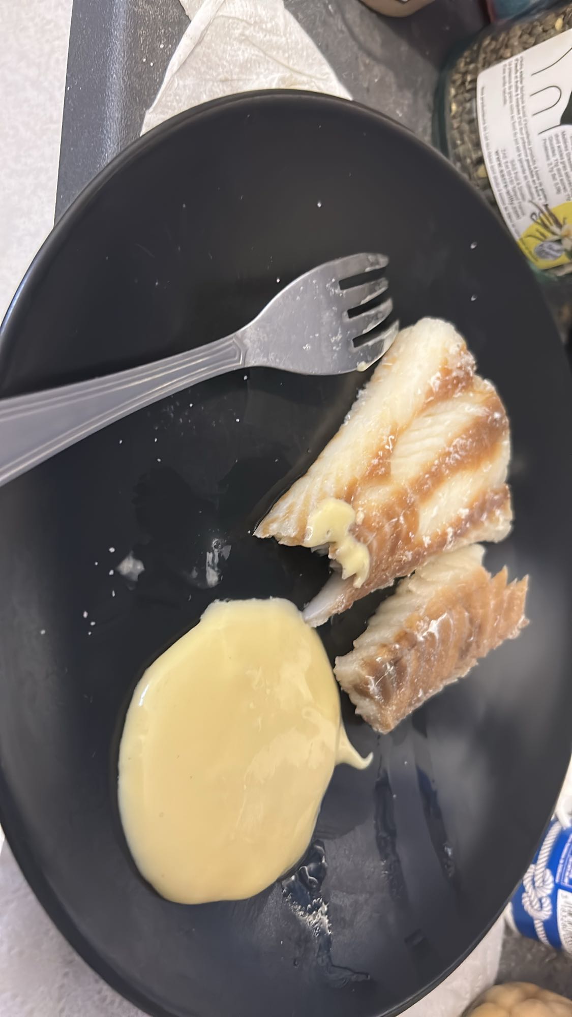 Filet de poisson avec mayonnaise maison