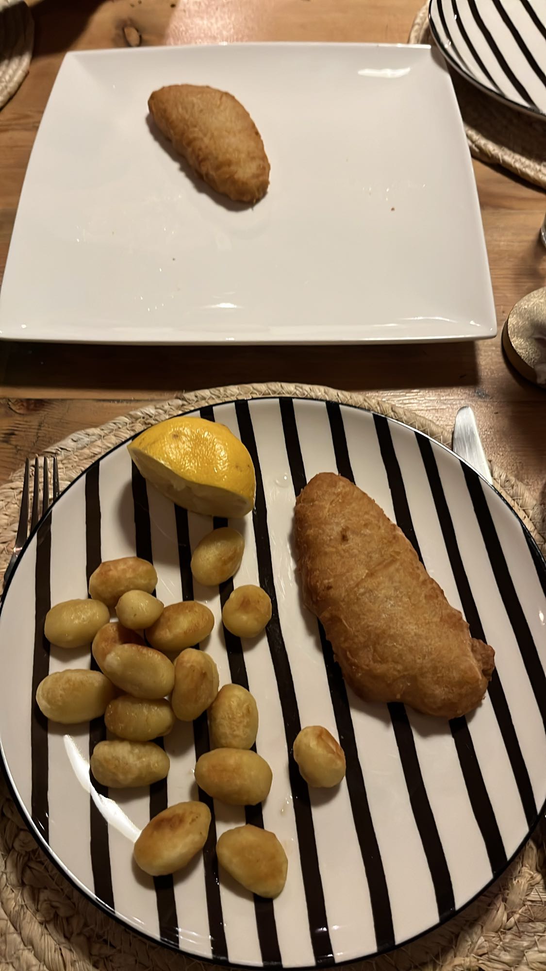 Poisson pané et pommes de terre