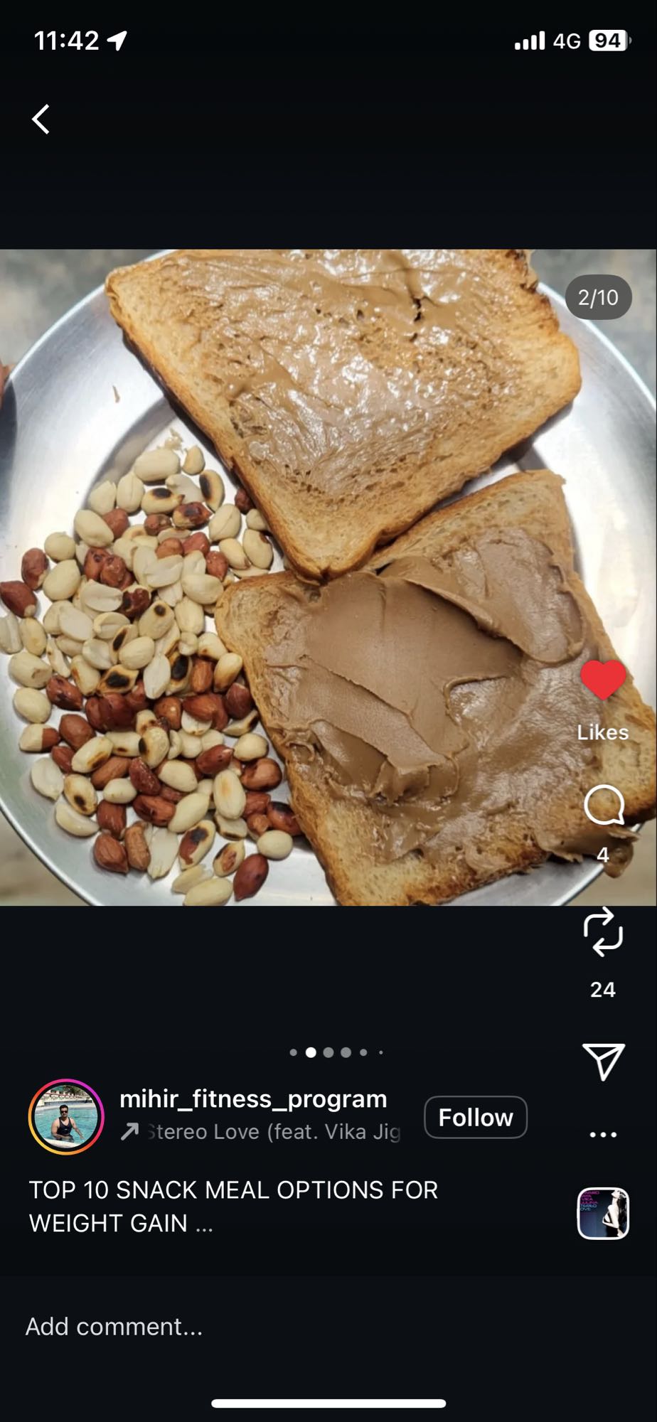 Peanut Butter Toast & Nuts