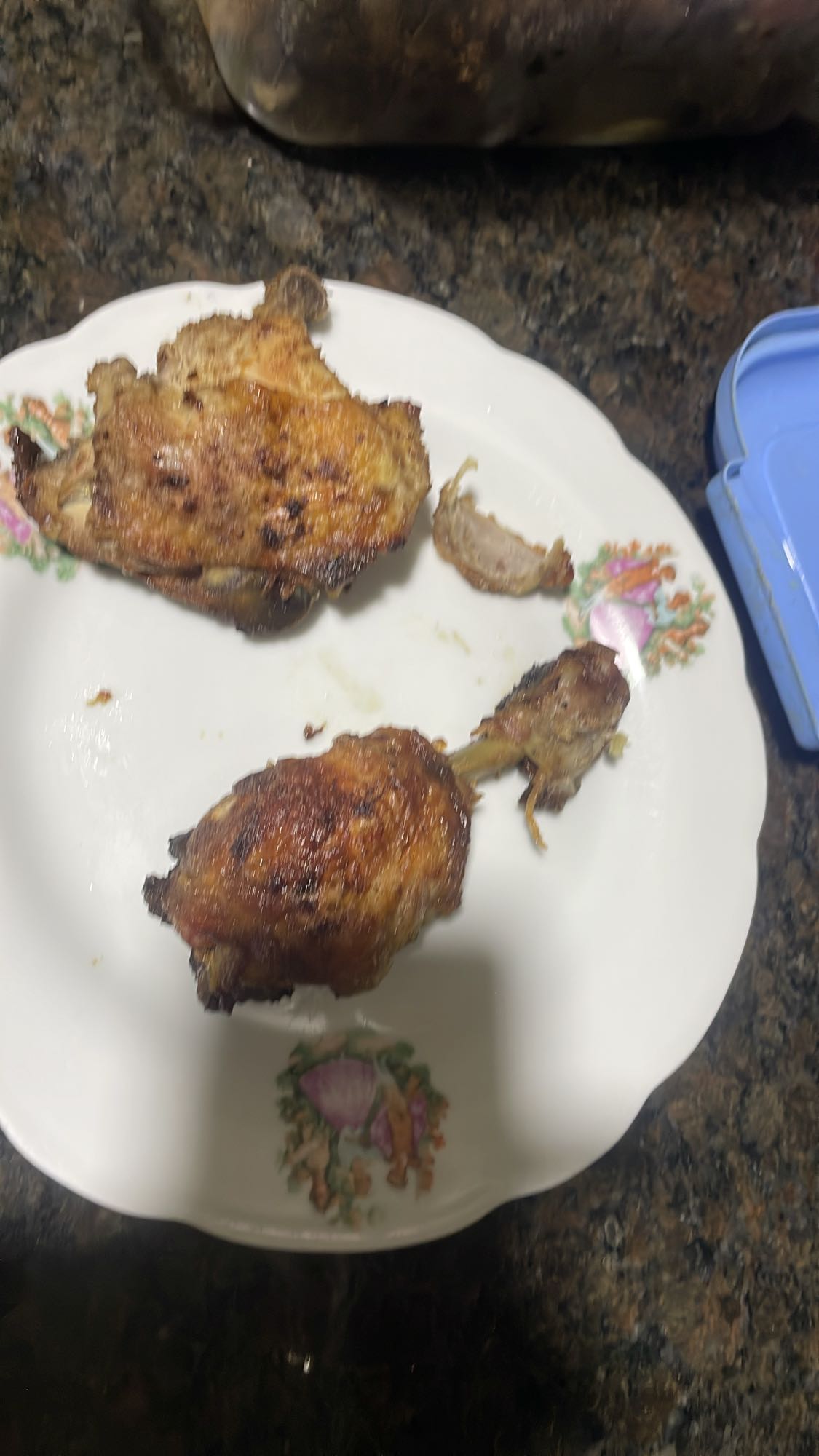 Roast chicken pieces