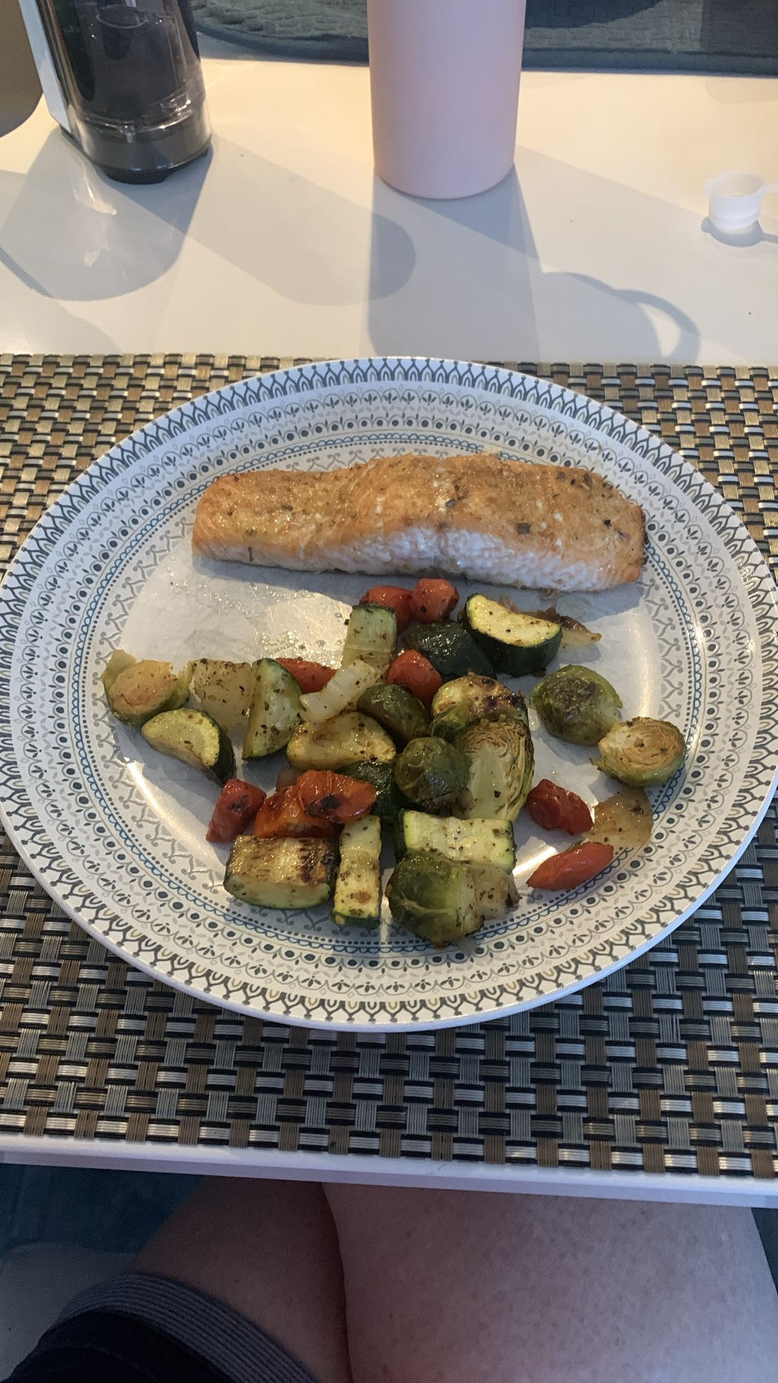 Saumon et légumes grillés