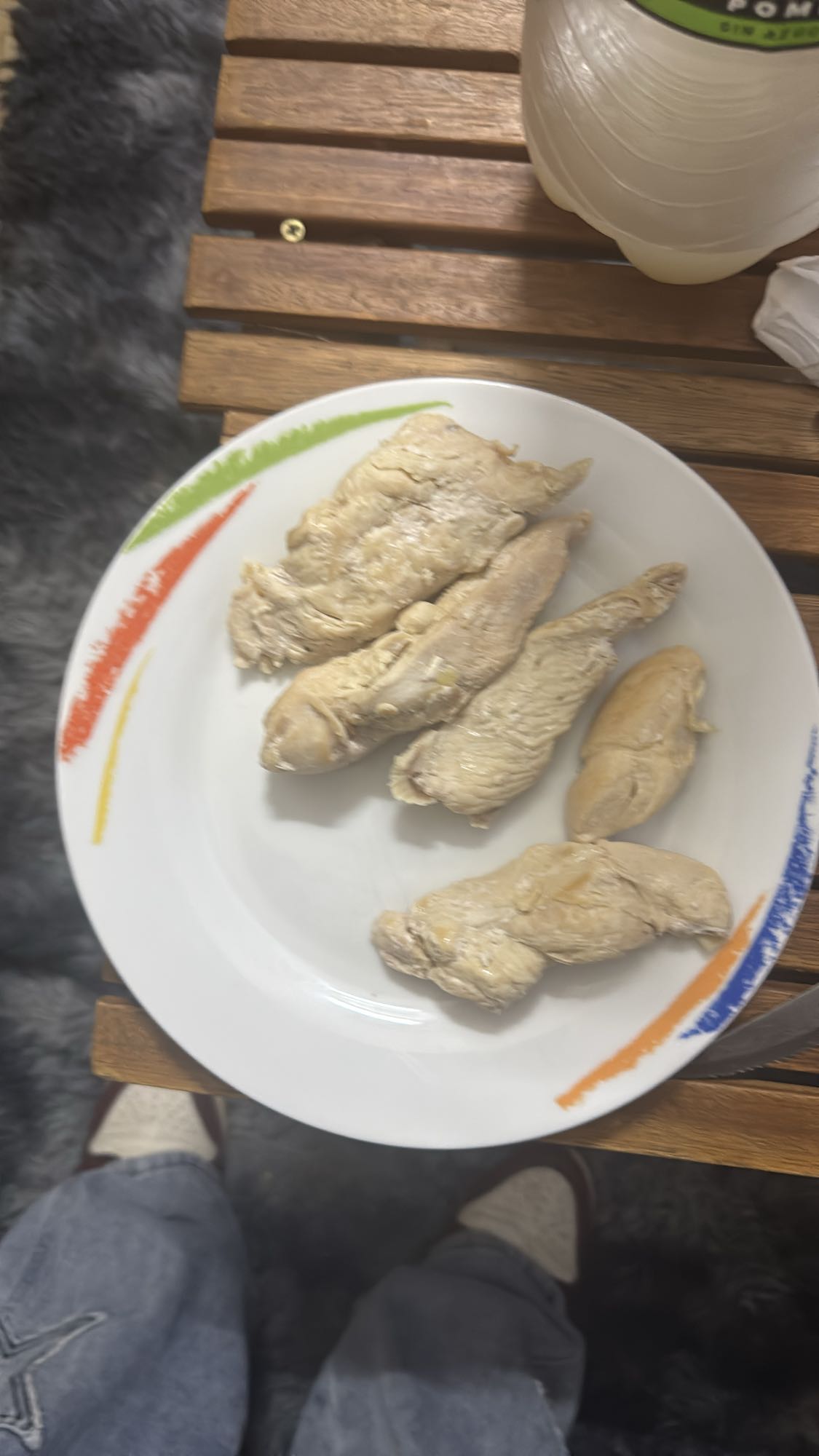 pollo hervido simple