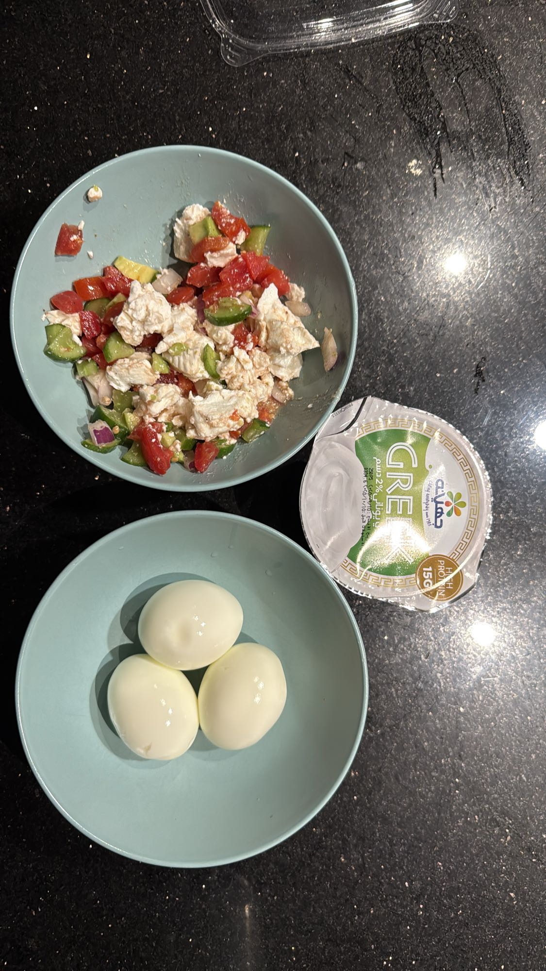 Eggs, Salad & Greek Yogurt