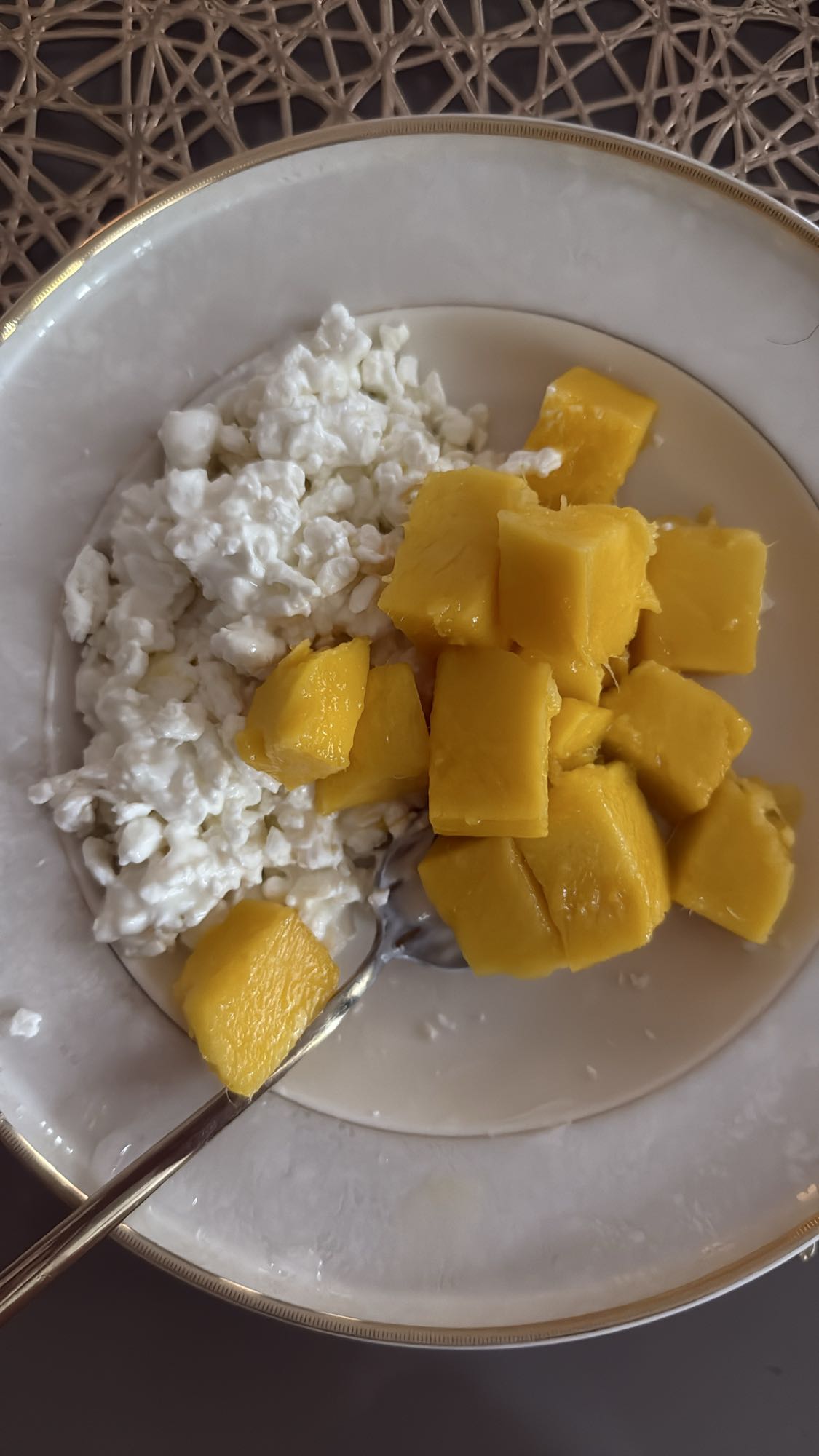 творог с манго