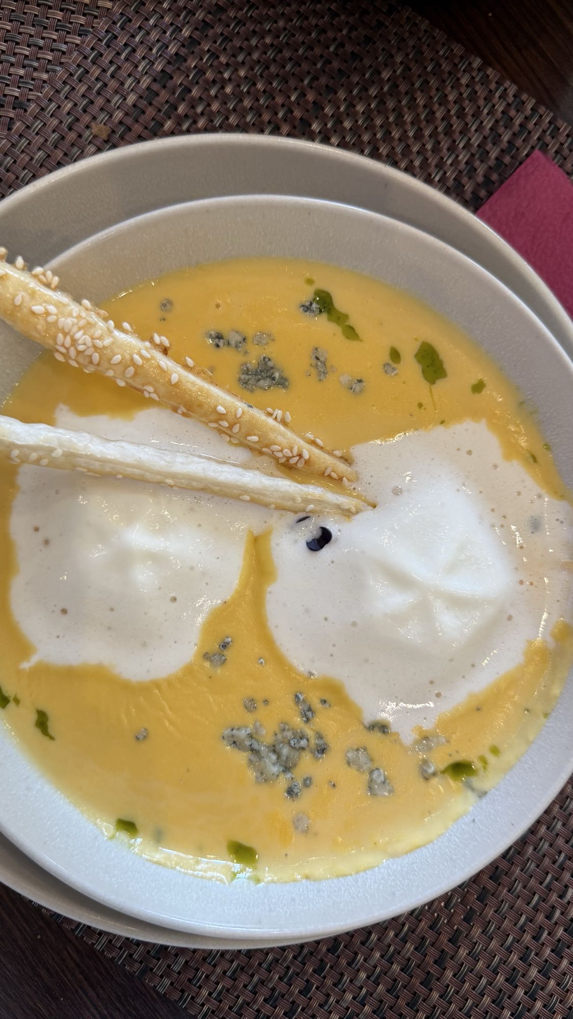 тыквенный суп с гренками