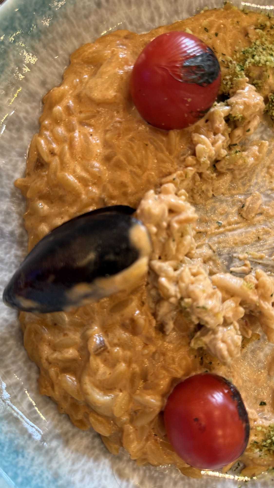 сливочная паста с мидиями