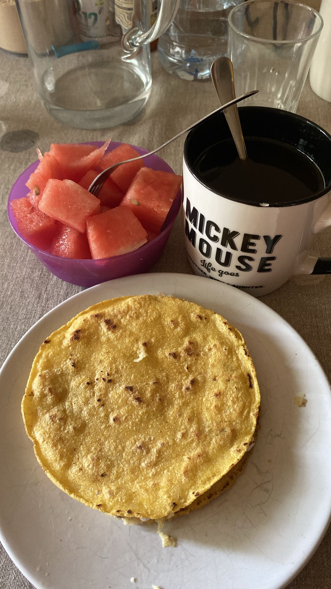 Desayuno con sandía