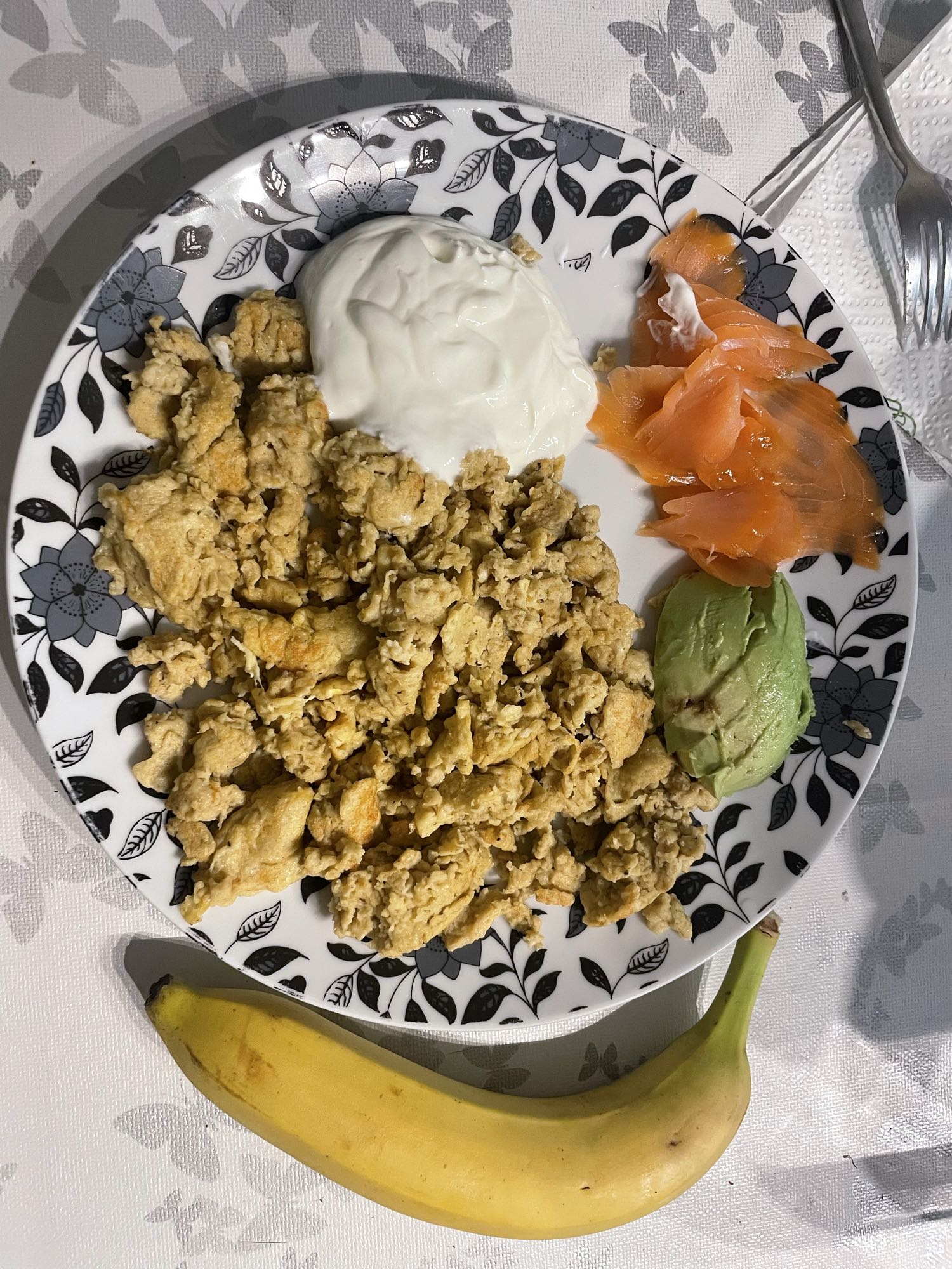 Eierspeise mit Lachs & Banane
