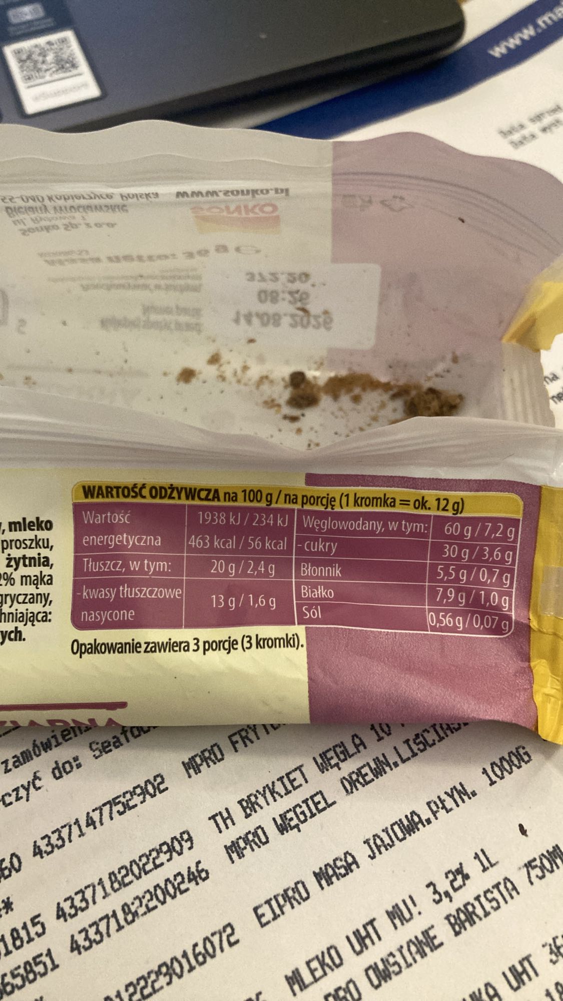 Sweet crispbread slices