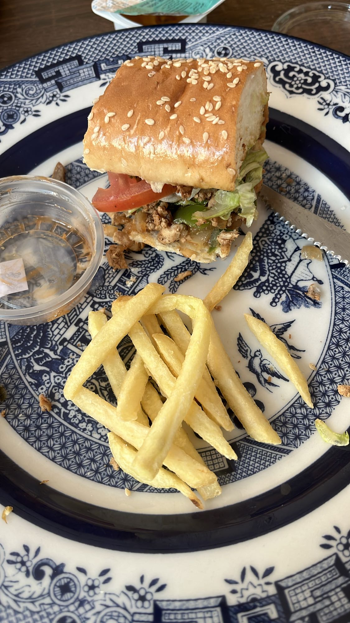 Half Burger with Fries